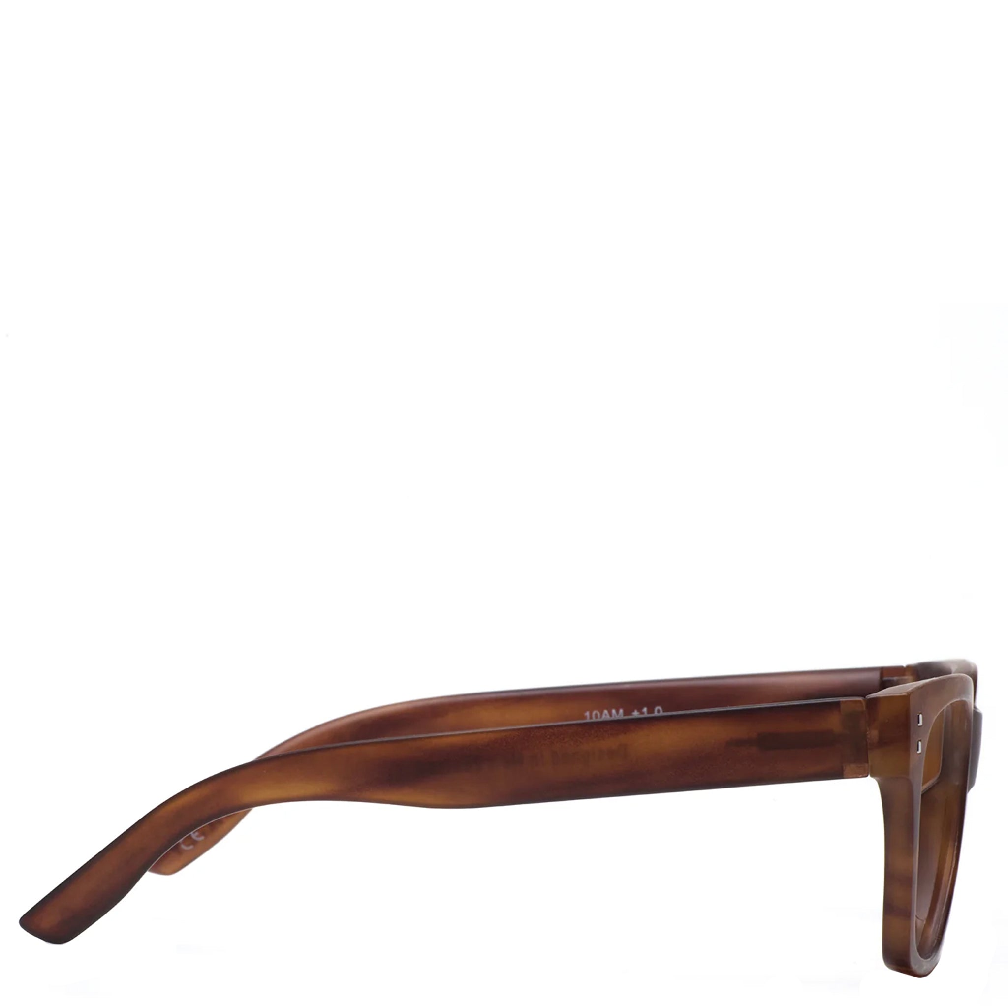 Brown sunglasses on a white background