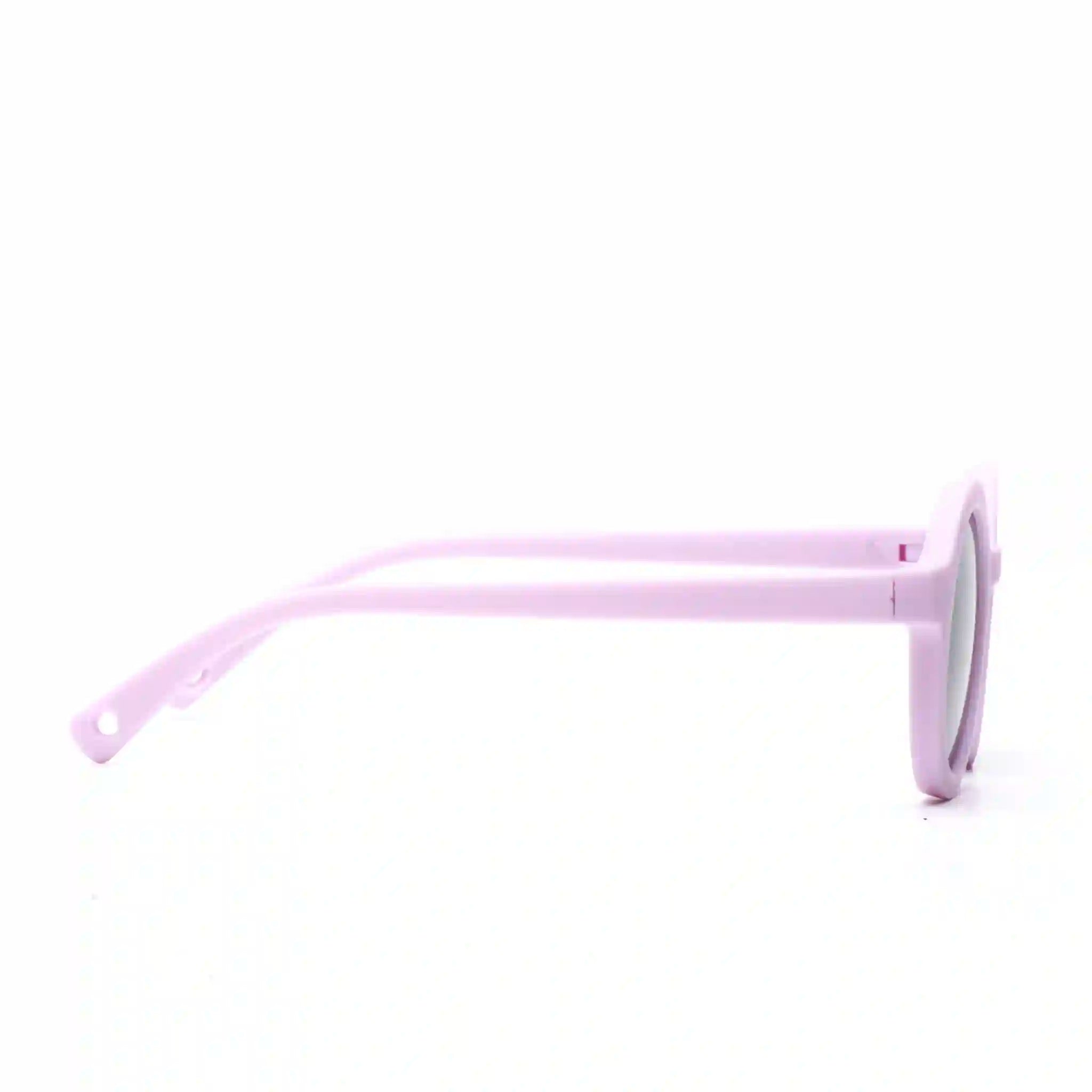 Pink sunglasses with a white background
