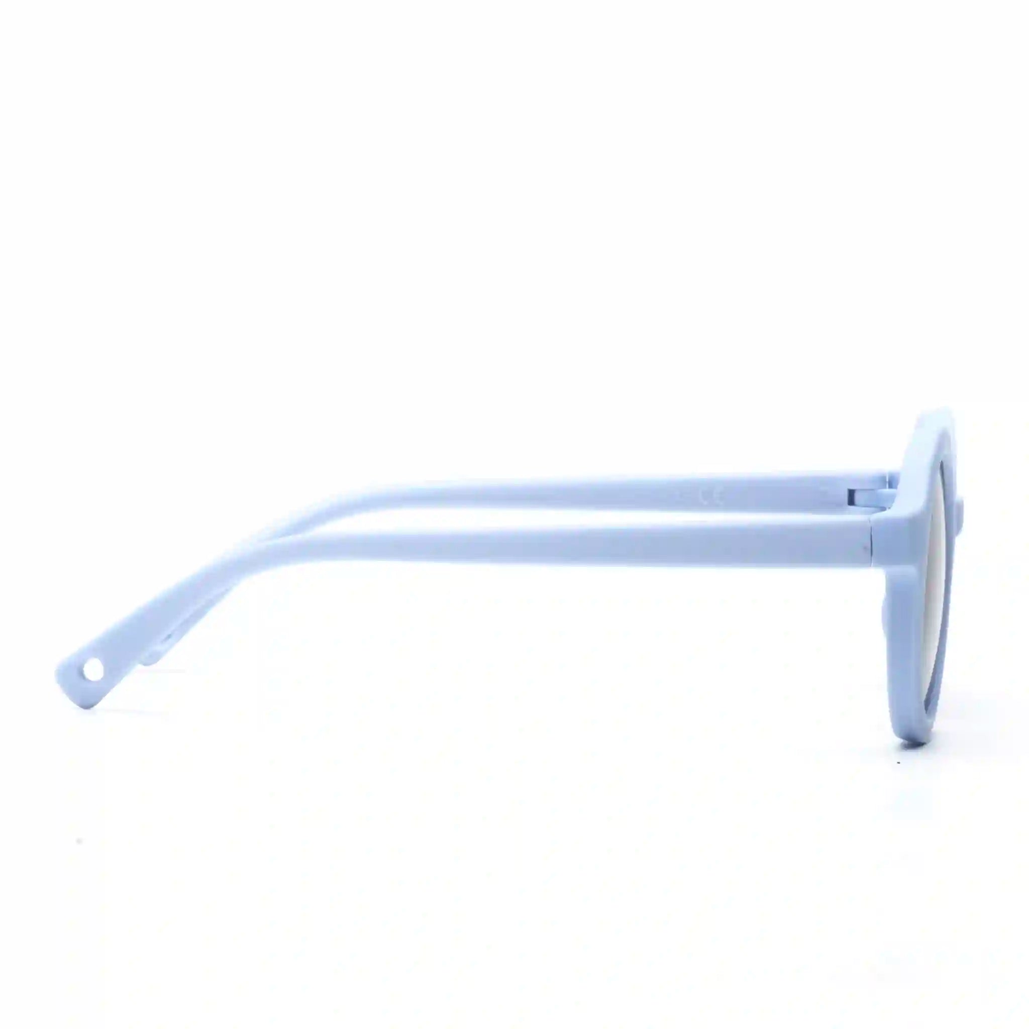 Light blue sunglasses on a white background