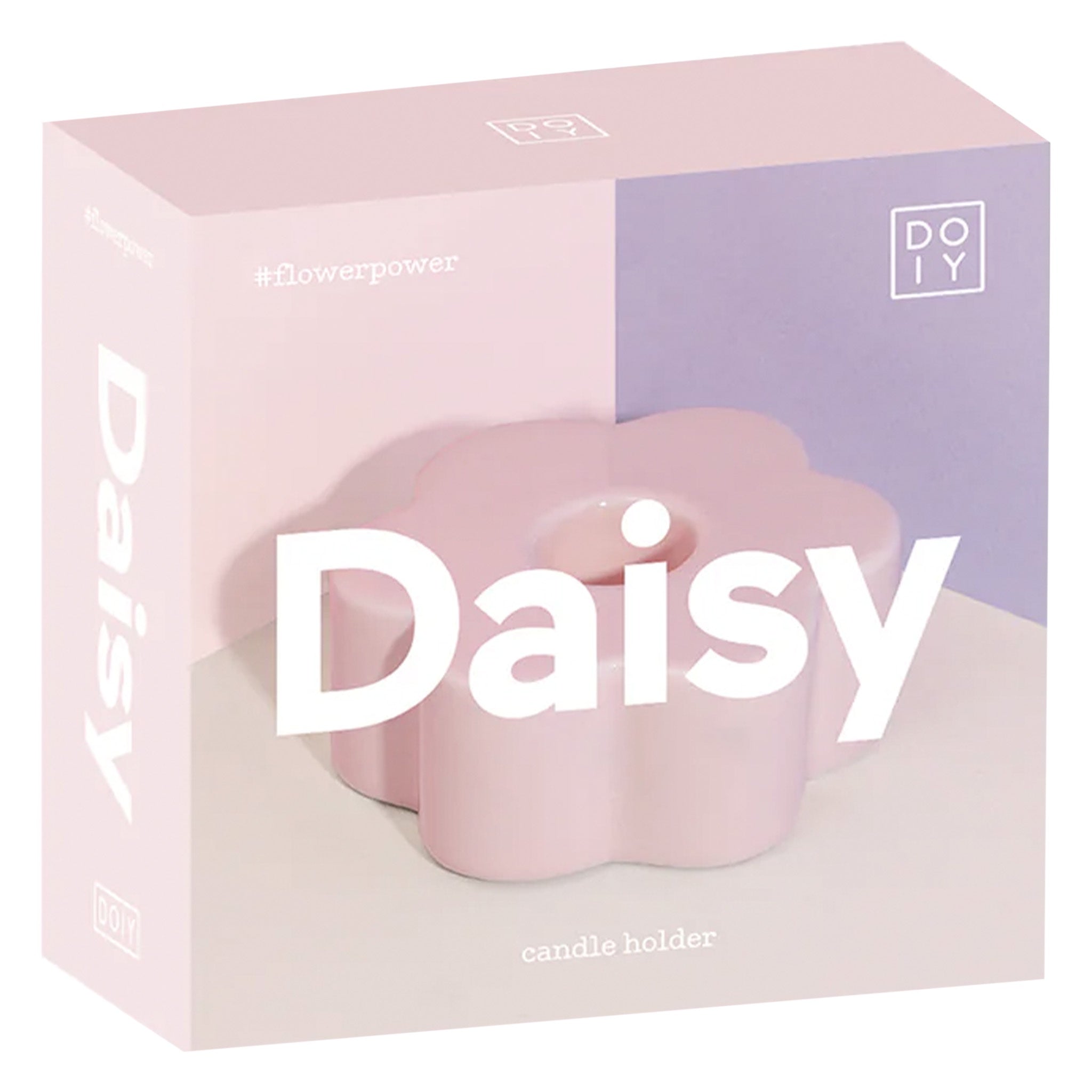 Doiy Design Daisy Ceramic Candle Holder - Pink