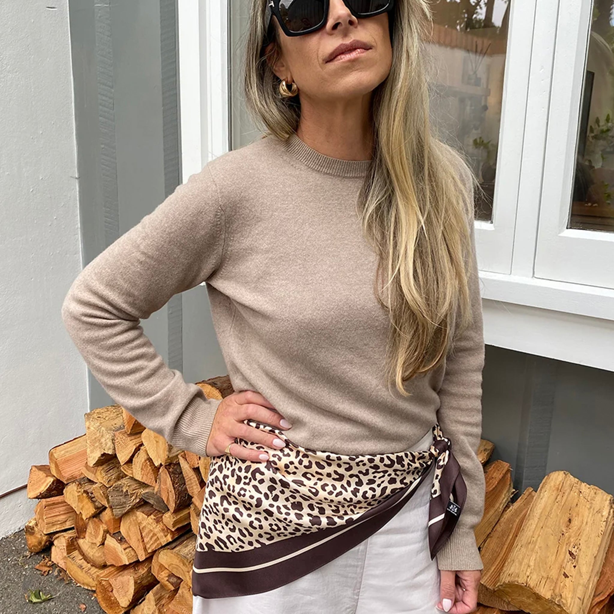 Dark Hampton Silk Scarf - the Bailey