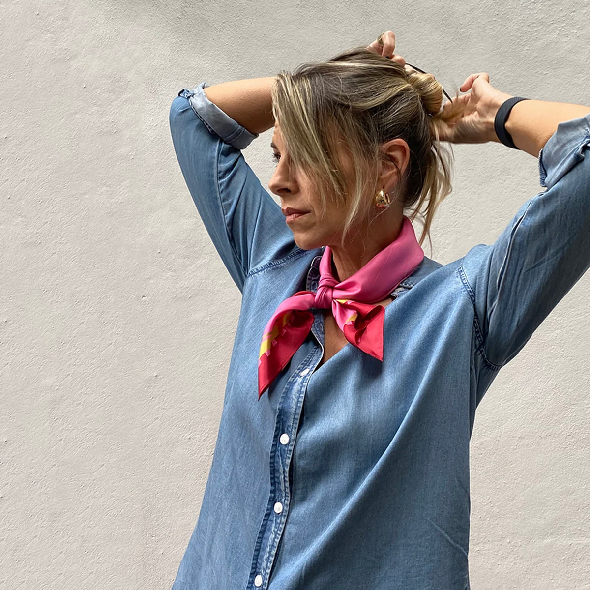 Dark Hampton Petite Silk Scarf - the Carter