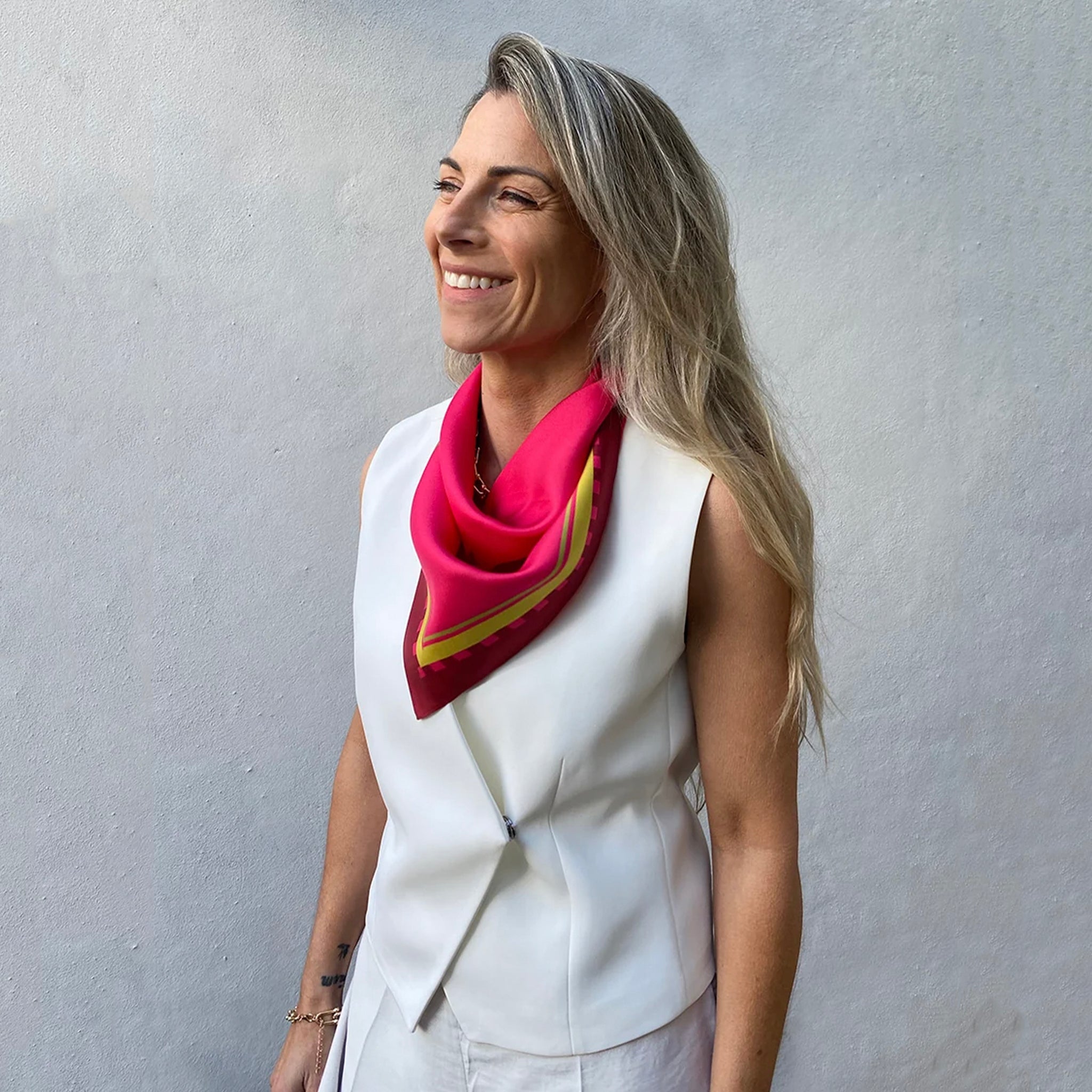 Dark Hampton Petite Silk Scarf - the Carter