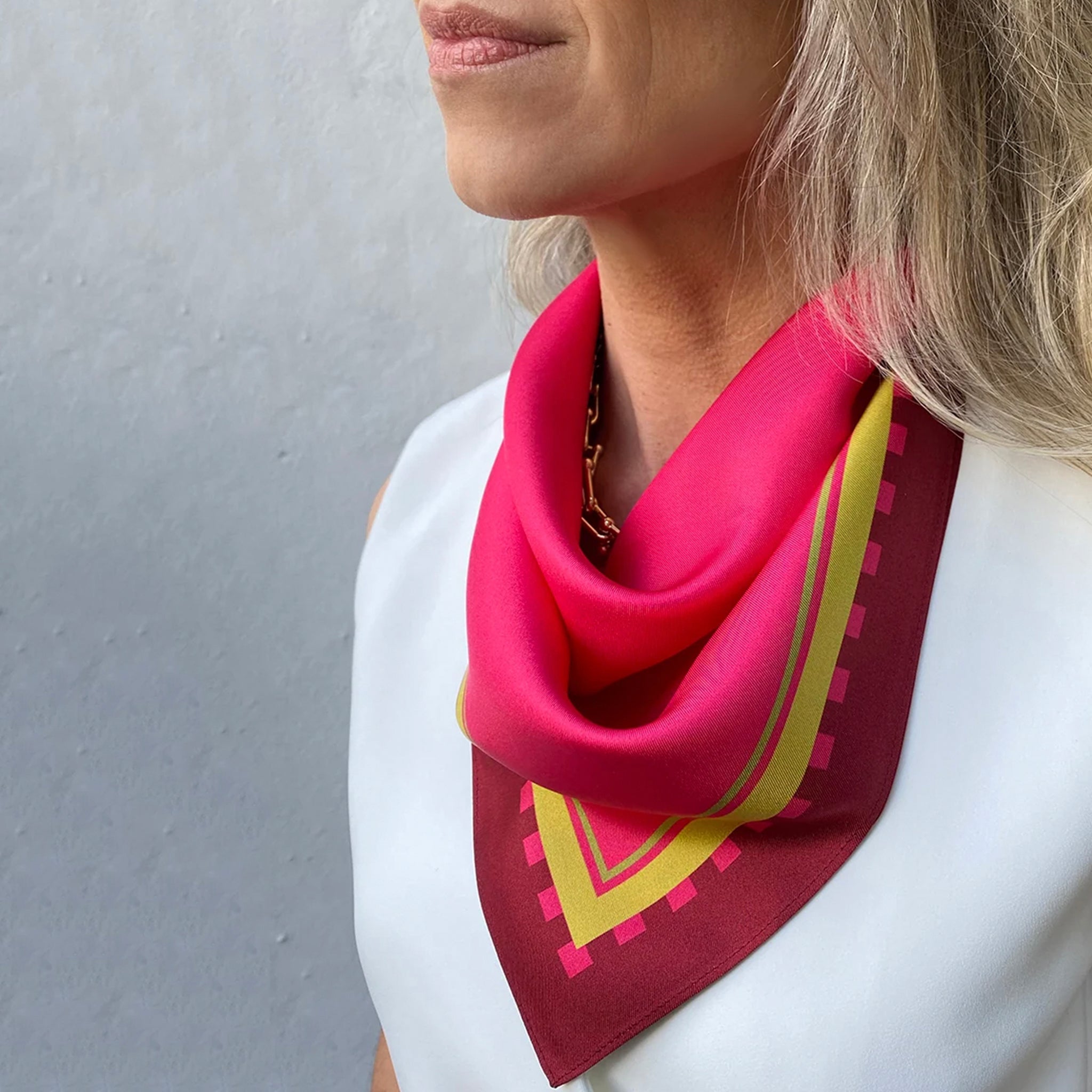 Dark Hampton Petite Silk Scarf - the Carter