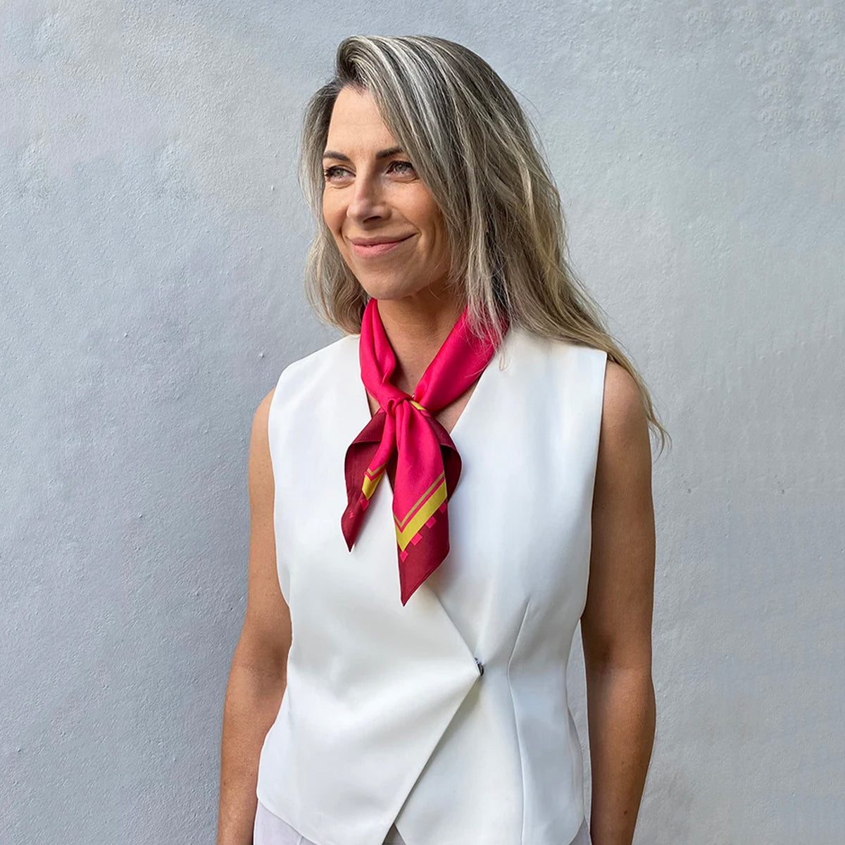 Dark Hampton Petite Silk Scarf - the Carter
