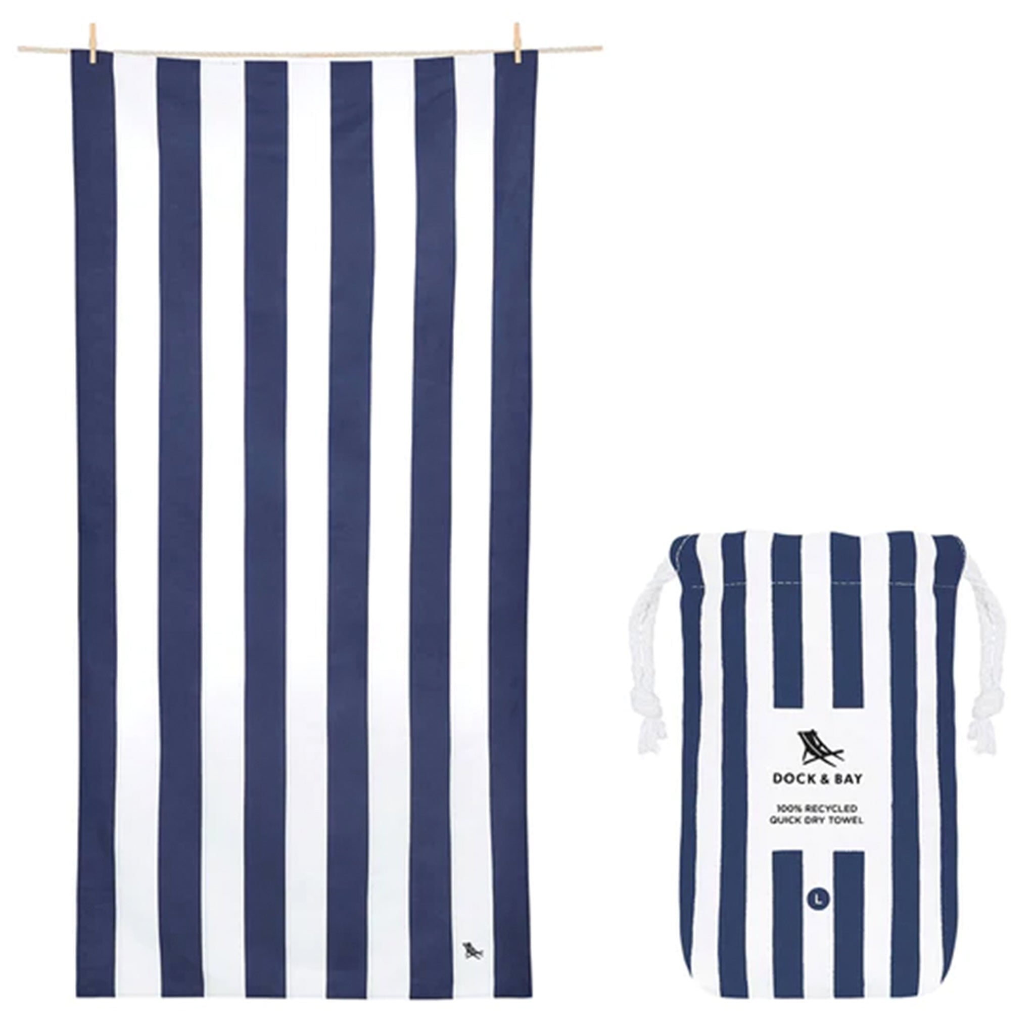 Dock & Bay Cabana Collection Beach Towel - Whitsunday Blue - Tea Pea Home