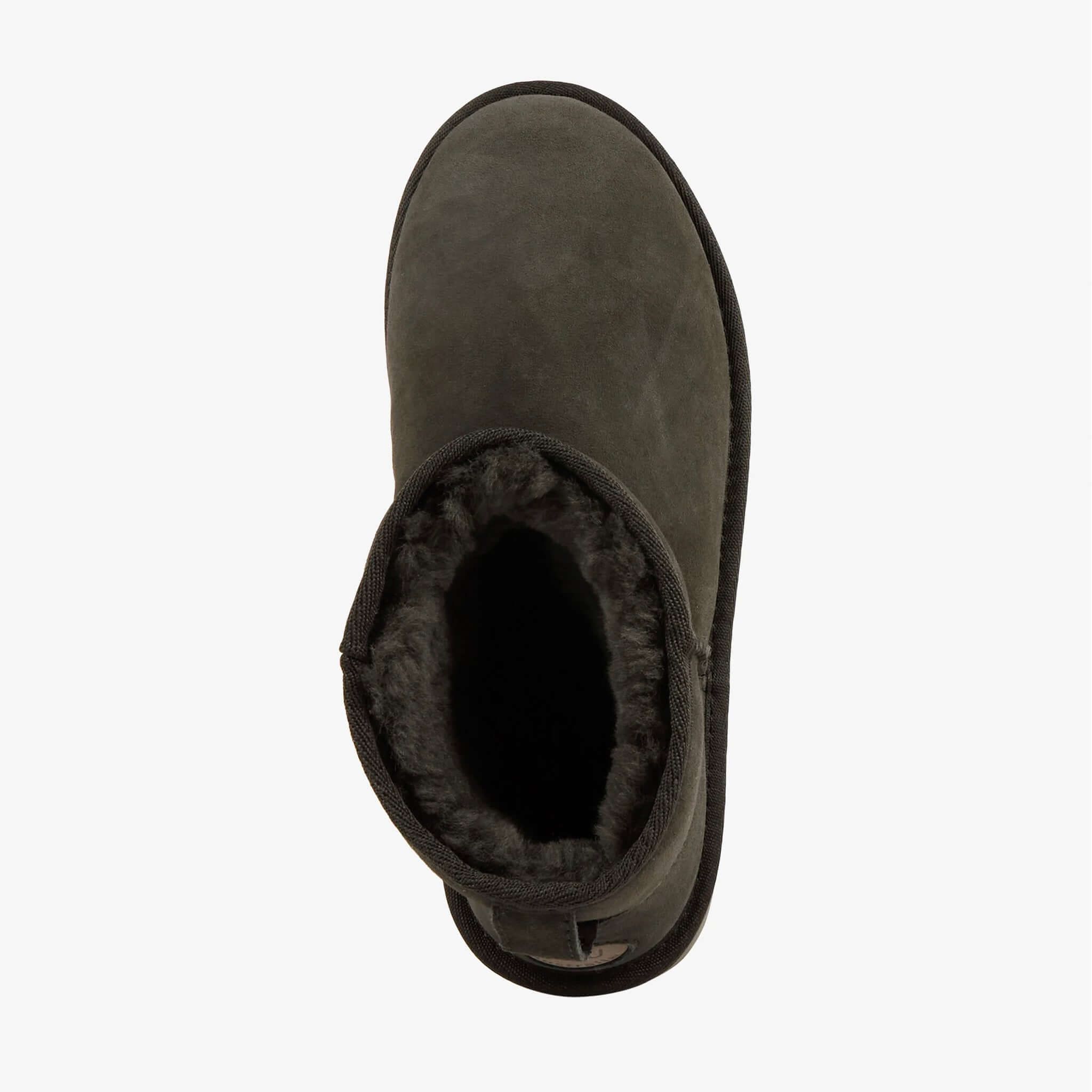 Alt Tag: EMU Stinger Micro Slippers - Dark Olive womens sheepskin ankle boot slipper top view warm water-resistant comfort