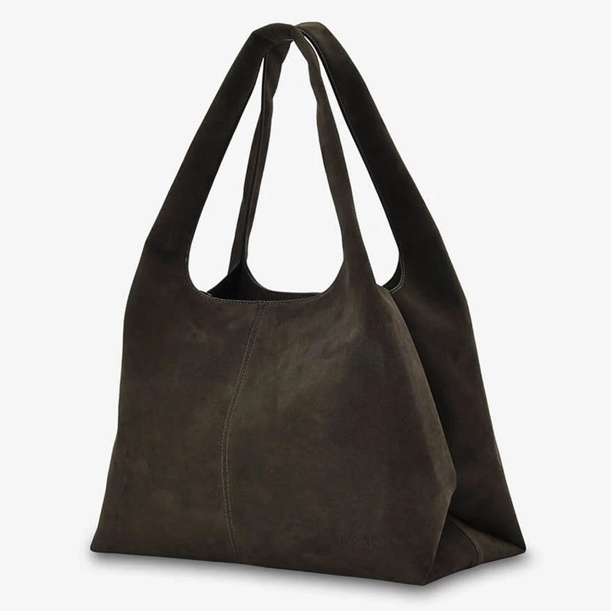 Elms+King Mayfair Tote - Khaki Microsuede