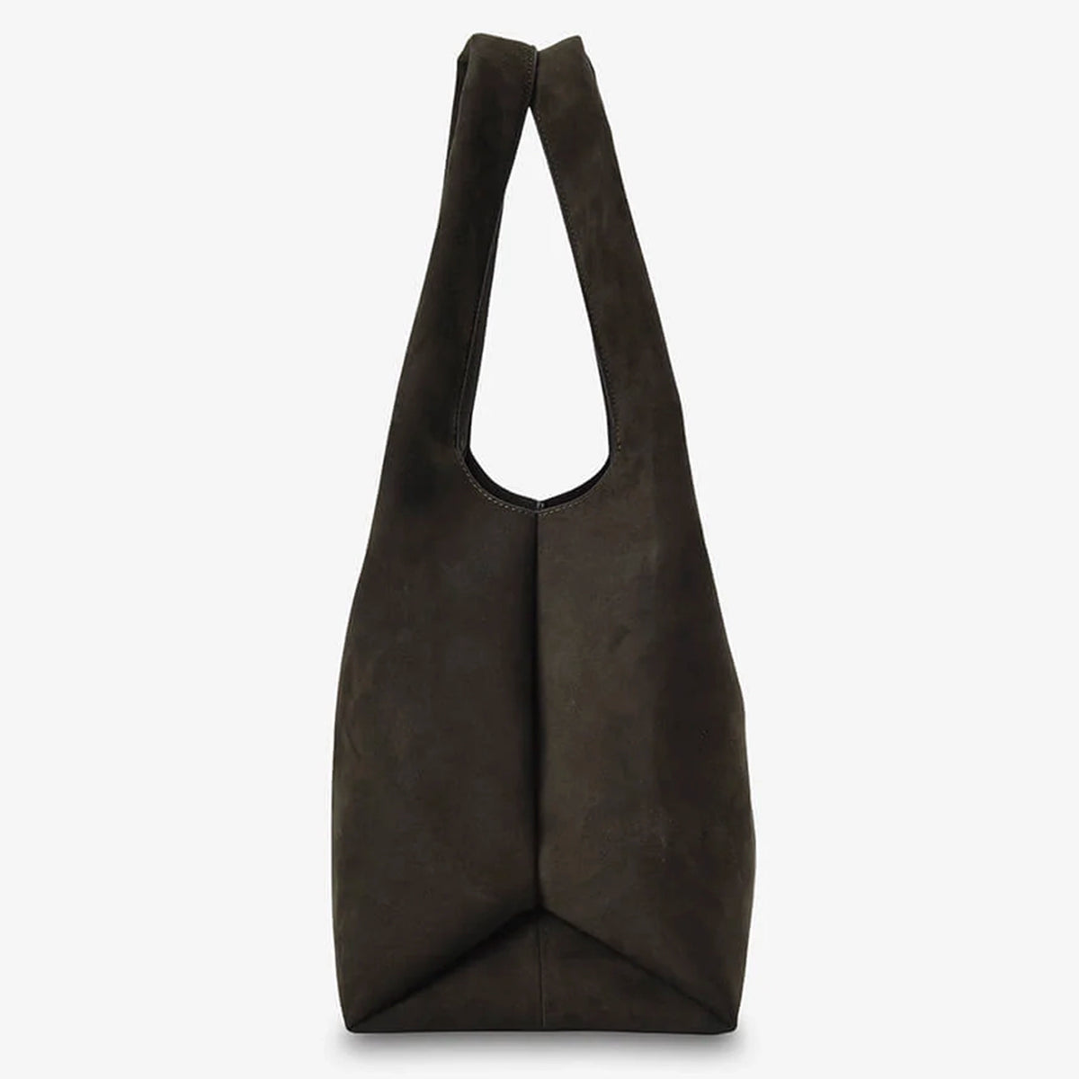 Elms+King Mayfair Tote - Khaki Microsuede