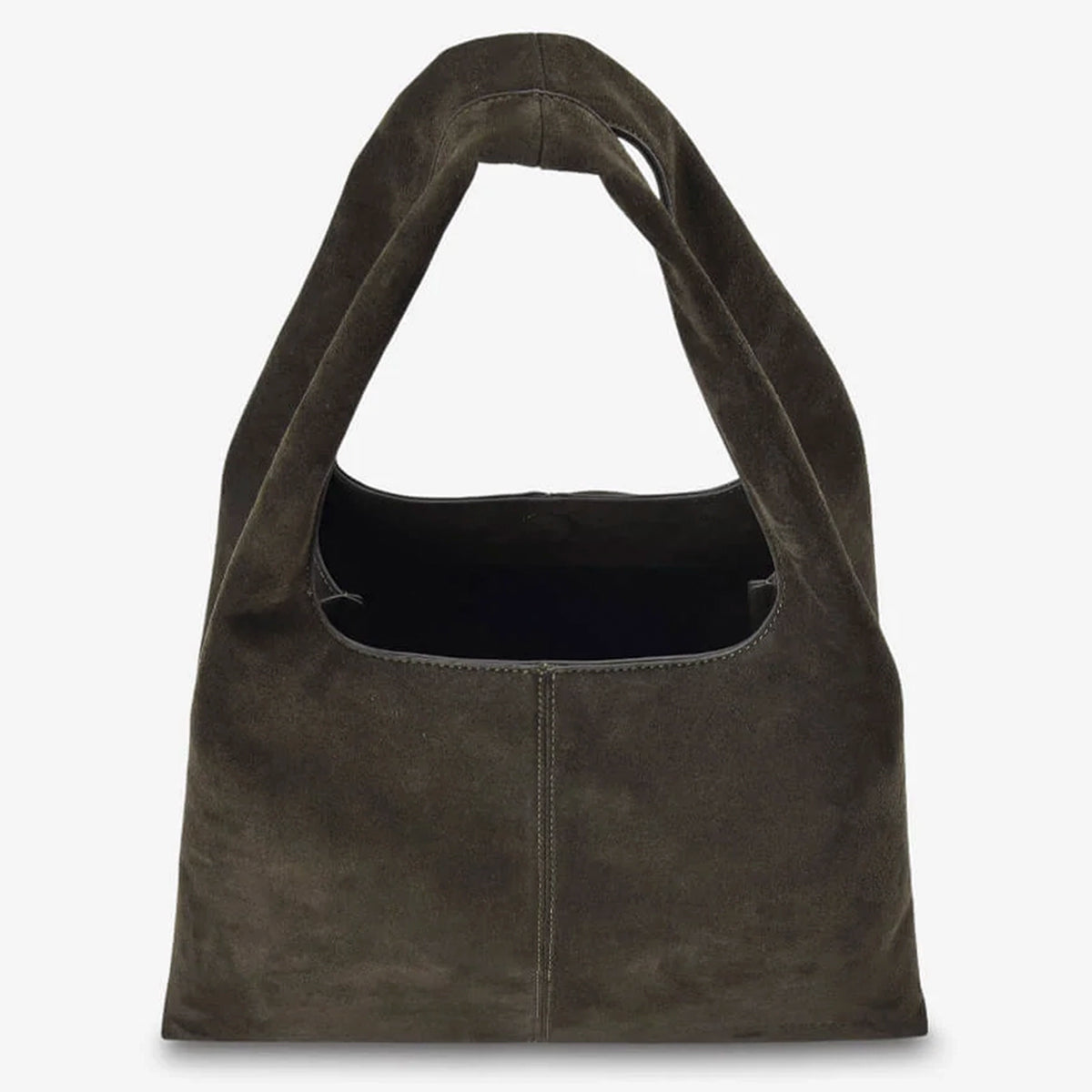 Elms+King Mayfair Tote - Khaki Microsuede