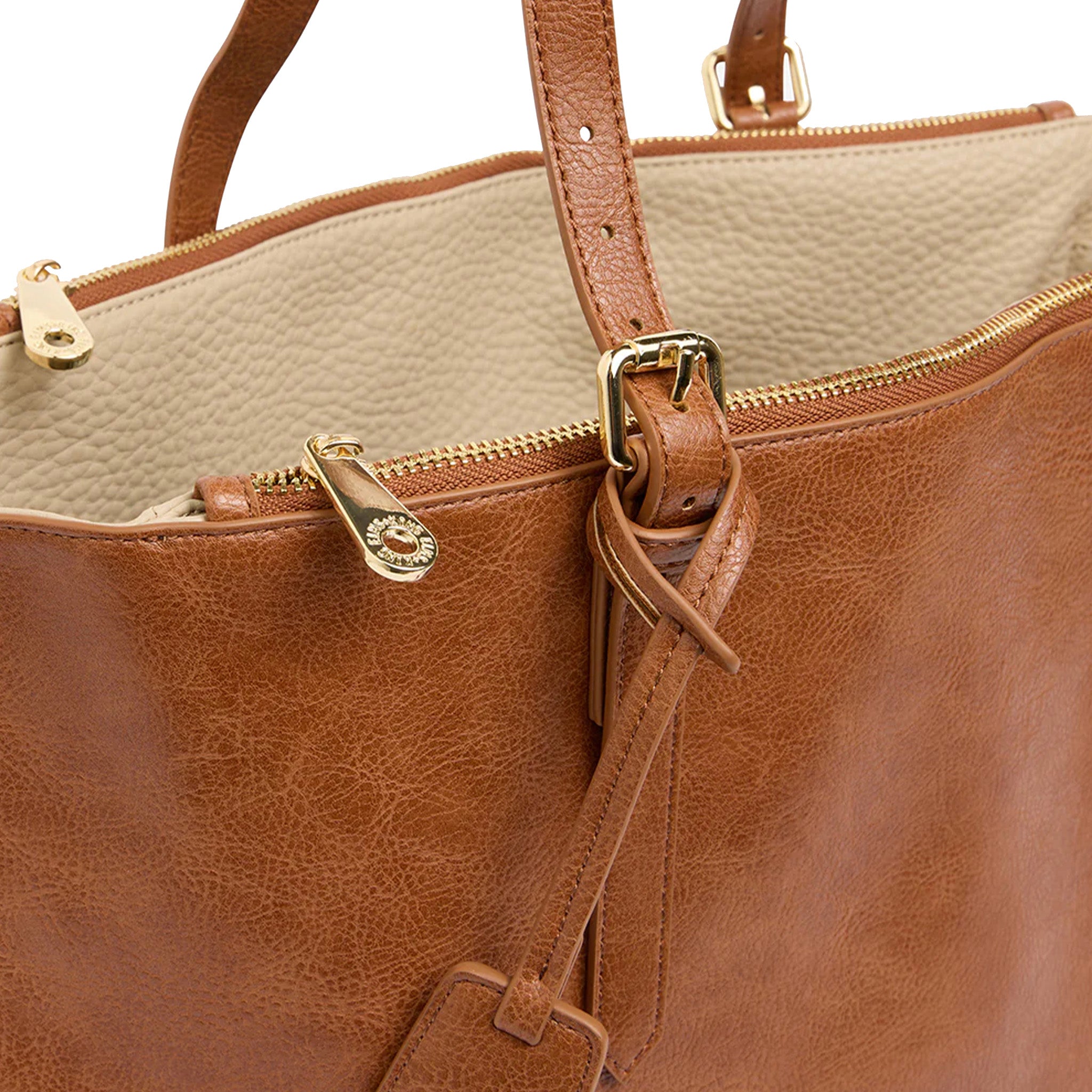 Elms+King Carmine Tote - Tan & Oyster