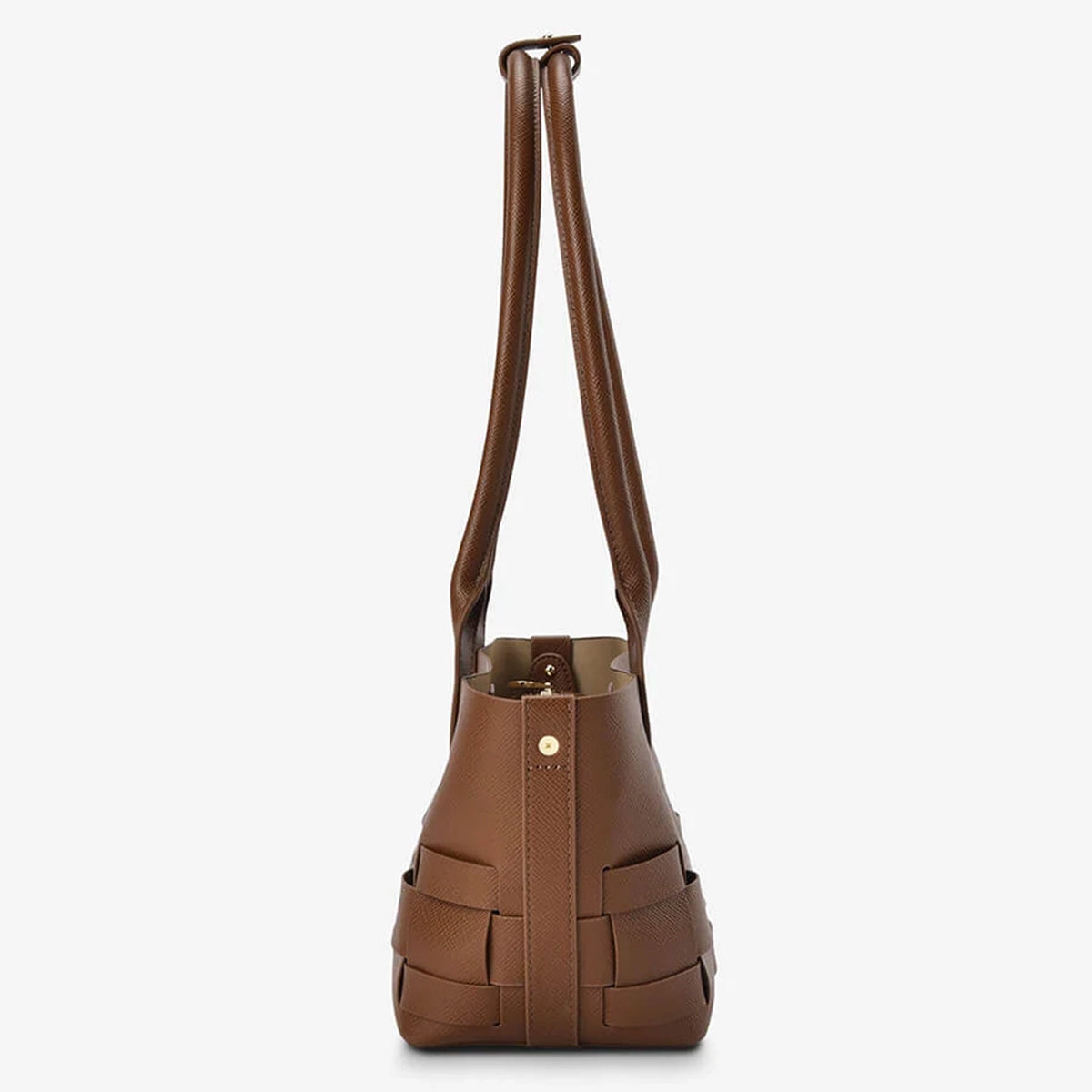 Elms+King Kenley East West Bag - Tan Saffiano
