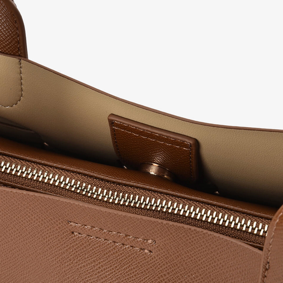 Elms+King Kenley East West Bag - Tan Saffiano