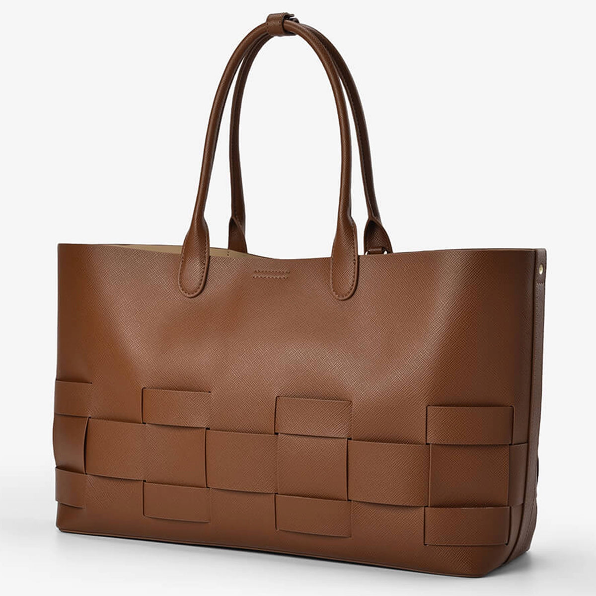 Elms+King Kensington Tote - Tan Saffiano