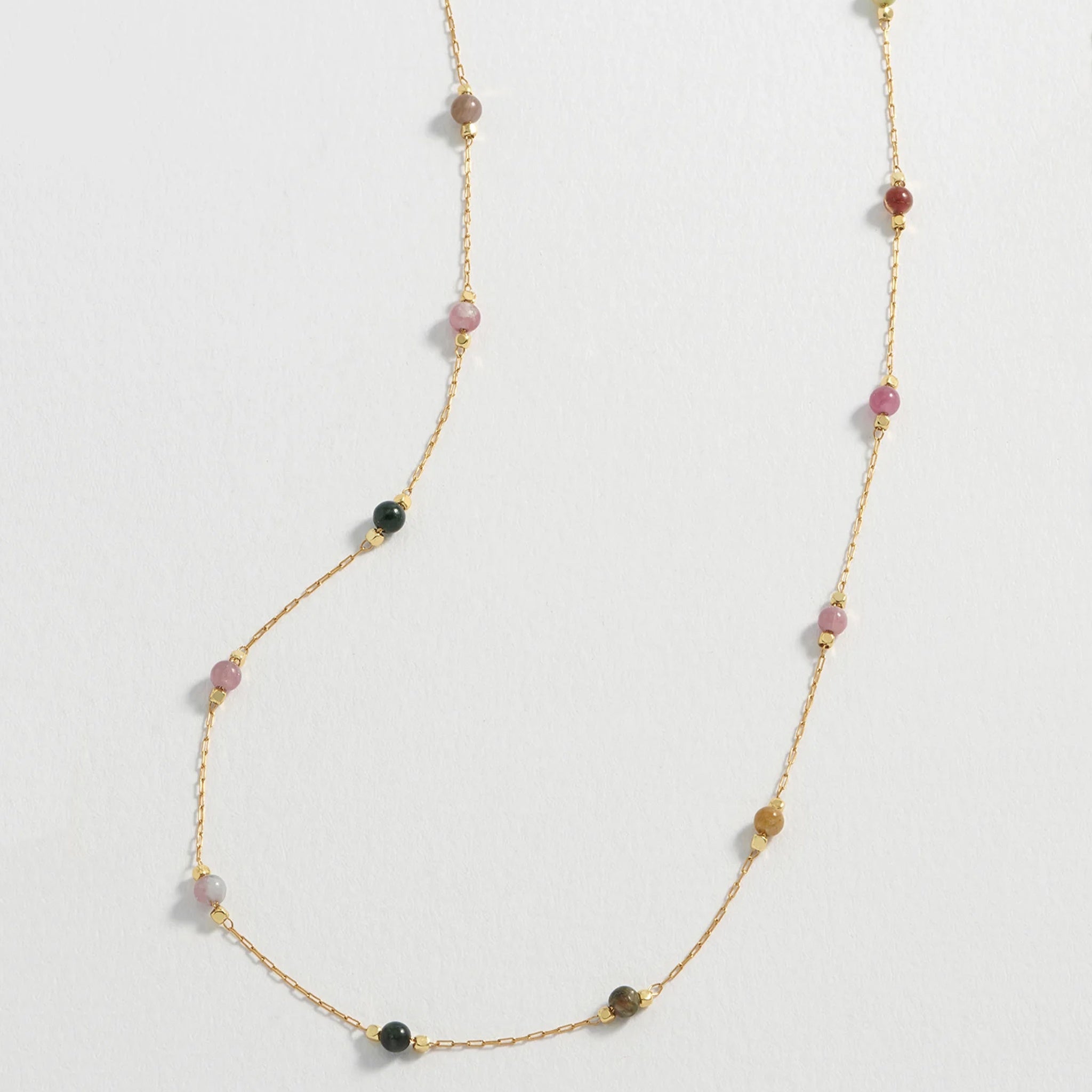 Estella Bartlett Wellness Beaded Chain Necklace - Tourmaline