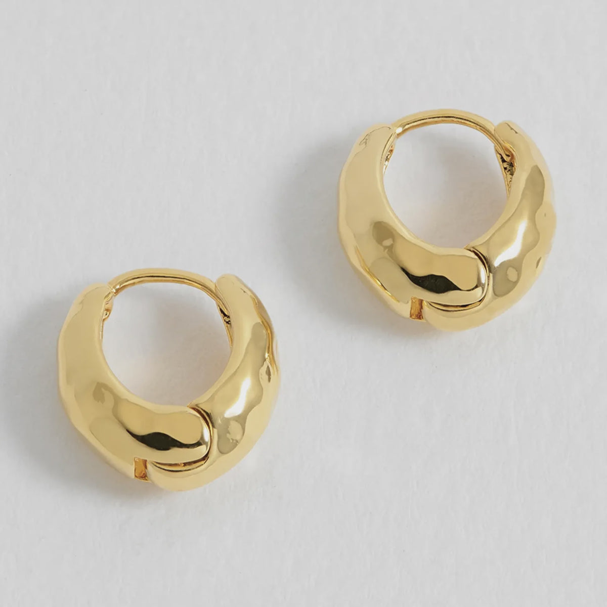 Estella Bartlett Hammered Huggie Hoop Earrings