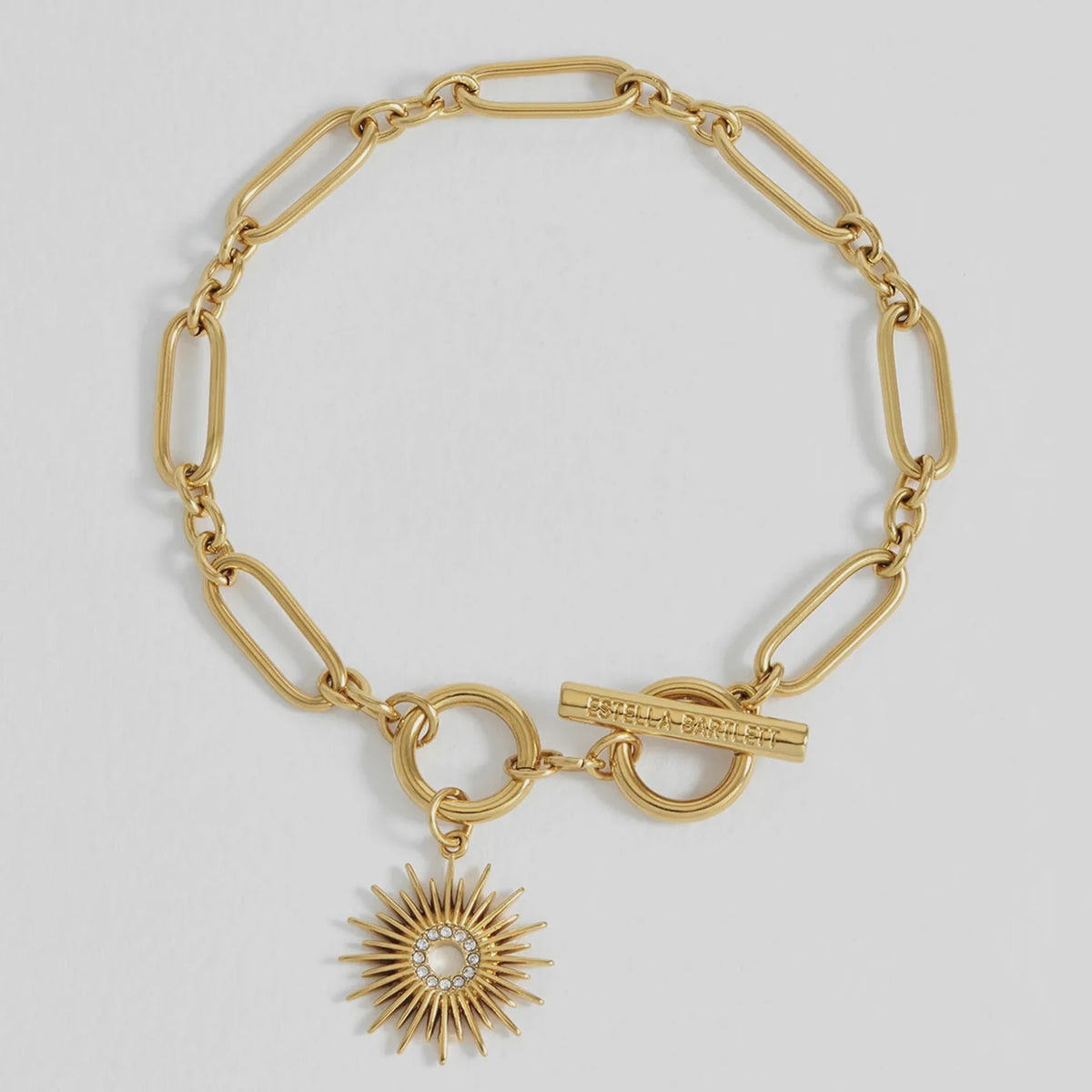 Estella Bartlett The Edit Collection CZ Sunburst T-Bar Bracelet