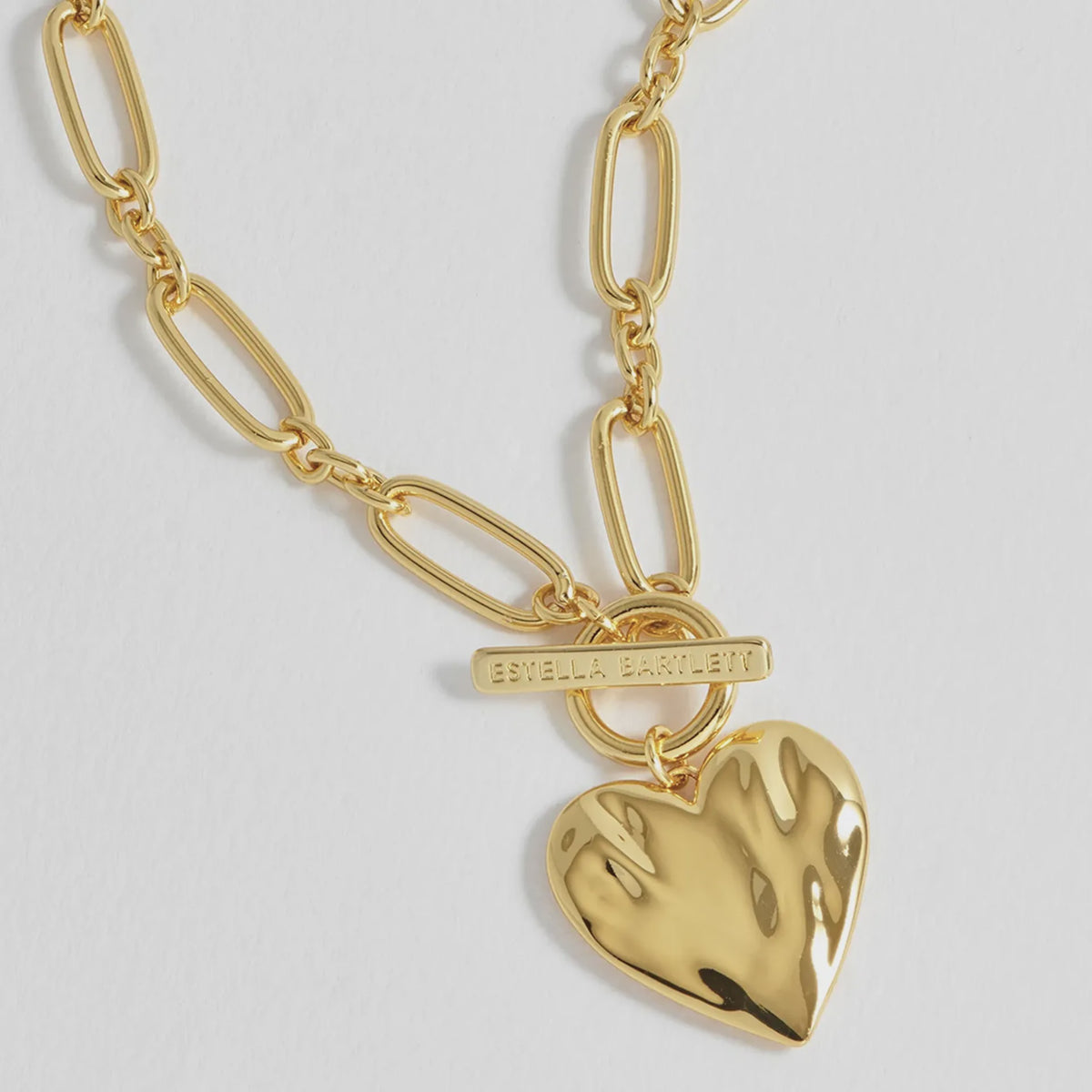 Estella Bartlett The Edit Collection Oversized Molten Heart T-Bar Necklace