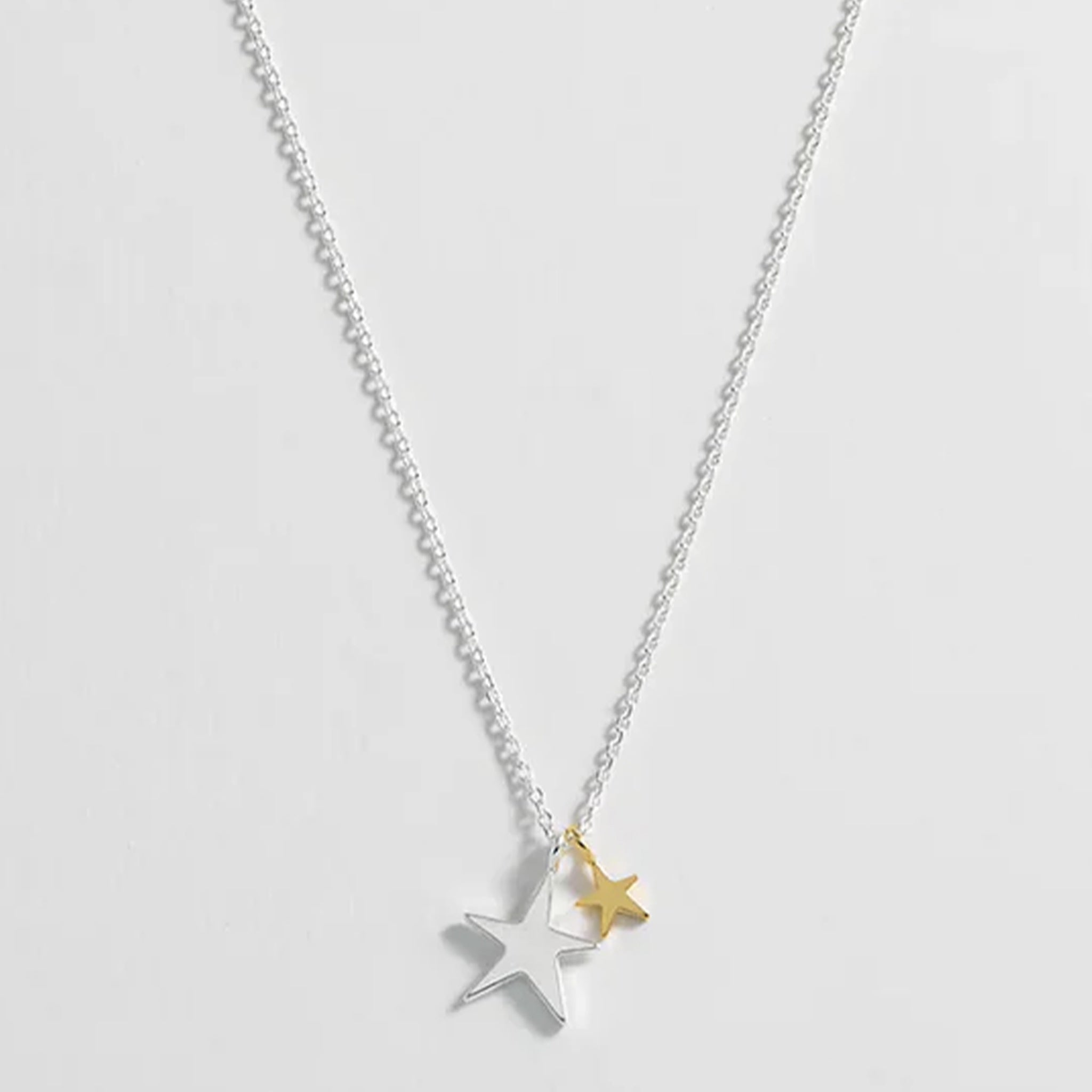 Estella Bartlett Two Tone Double Star Necklace