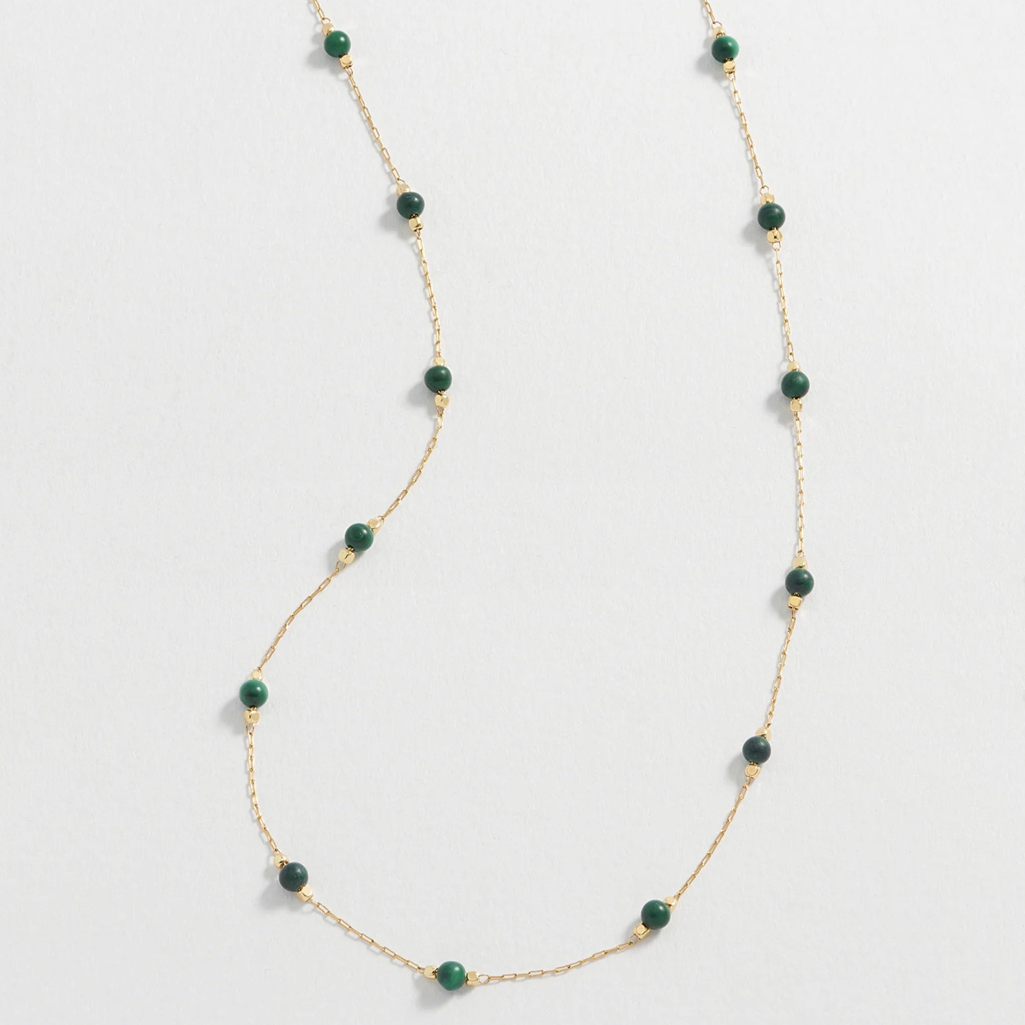 Estella Bartlett Wellness Beaded Chain Necklace - Malachite