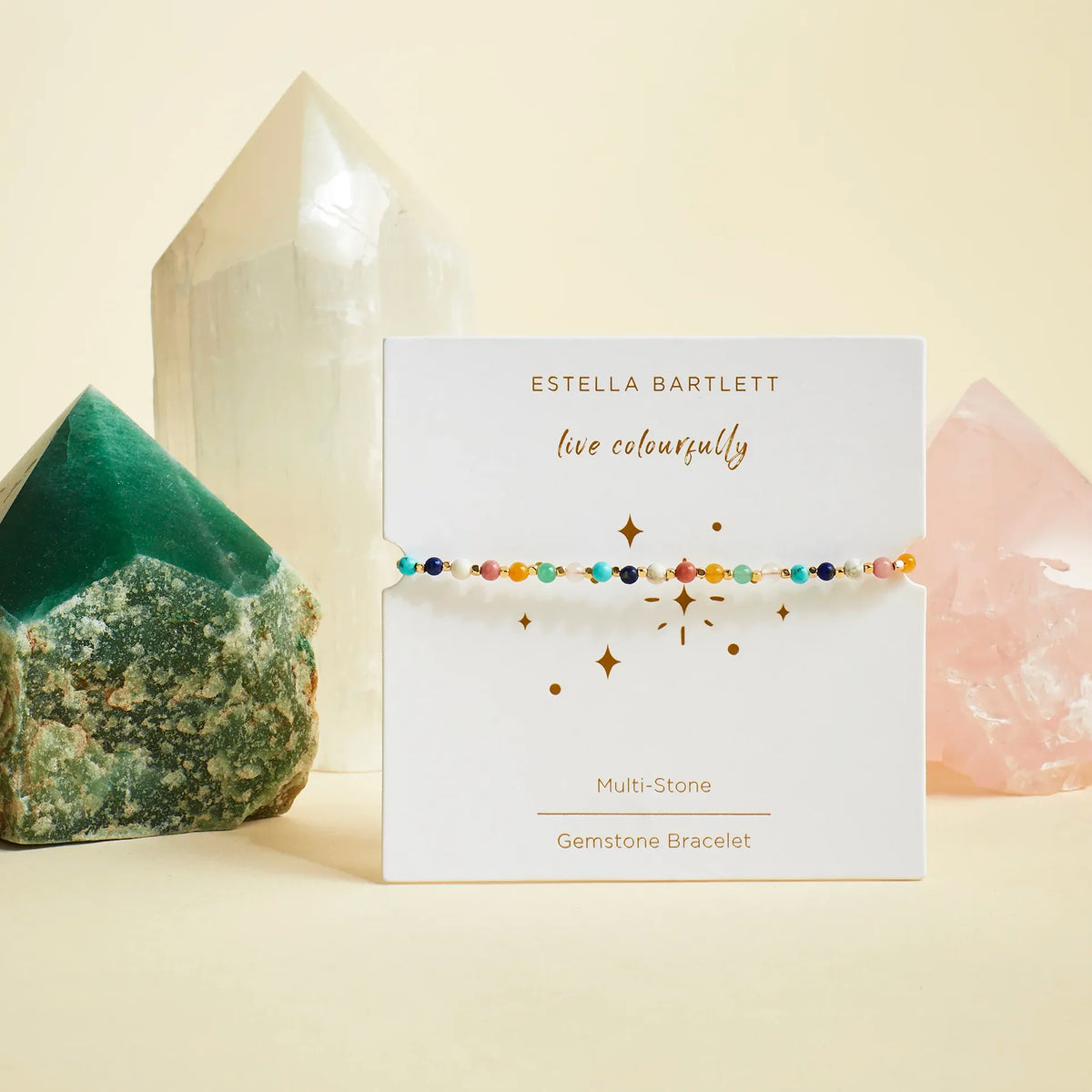 Estella Bartlett Wellness Collection Amelia Bracelet - Mixed Gemstones