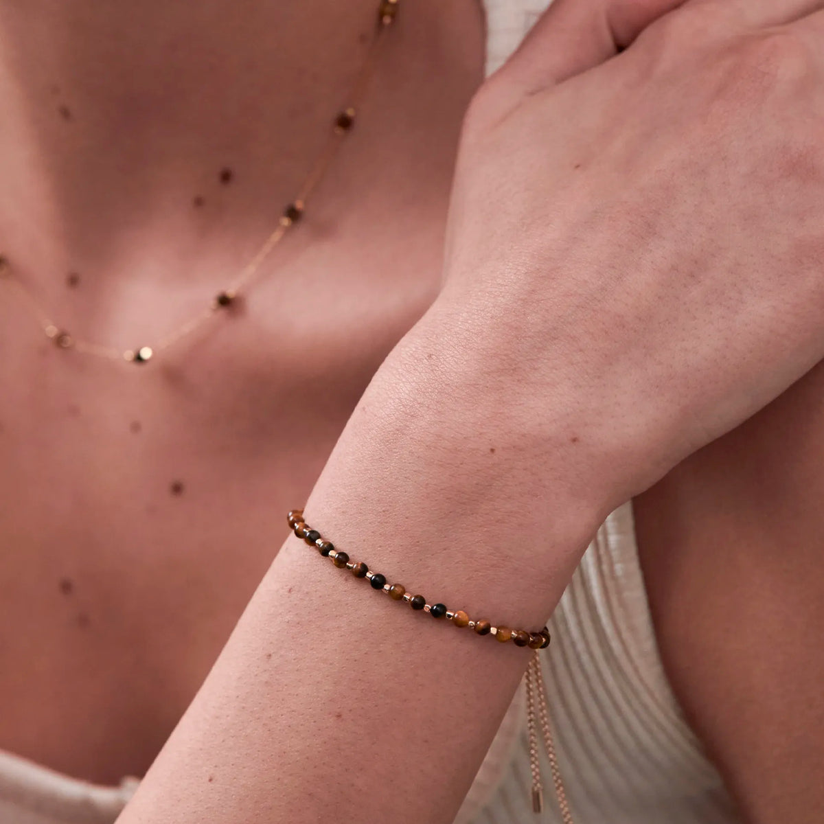 Estella Bartlett Wellness Collection Amelia Bracelet - Tiger's Eye