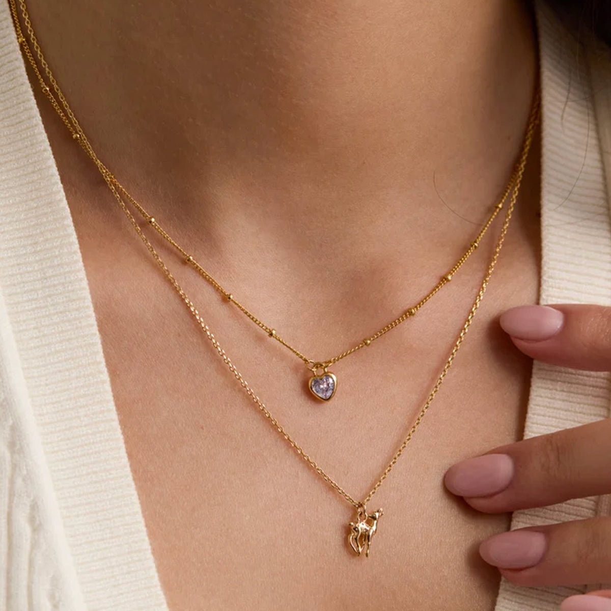 Estella Bartlett Bambi Deer Necklace - Gold Plated