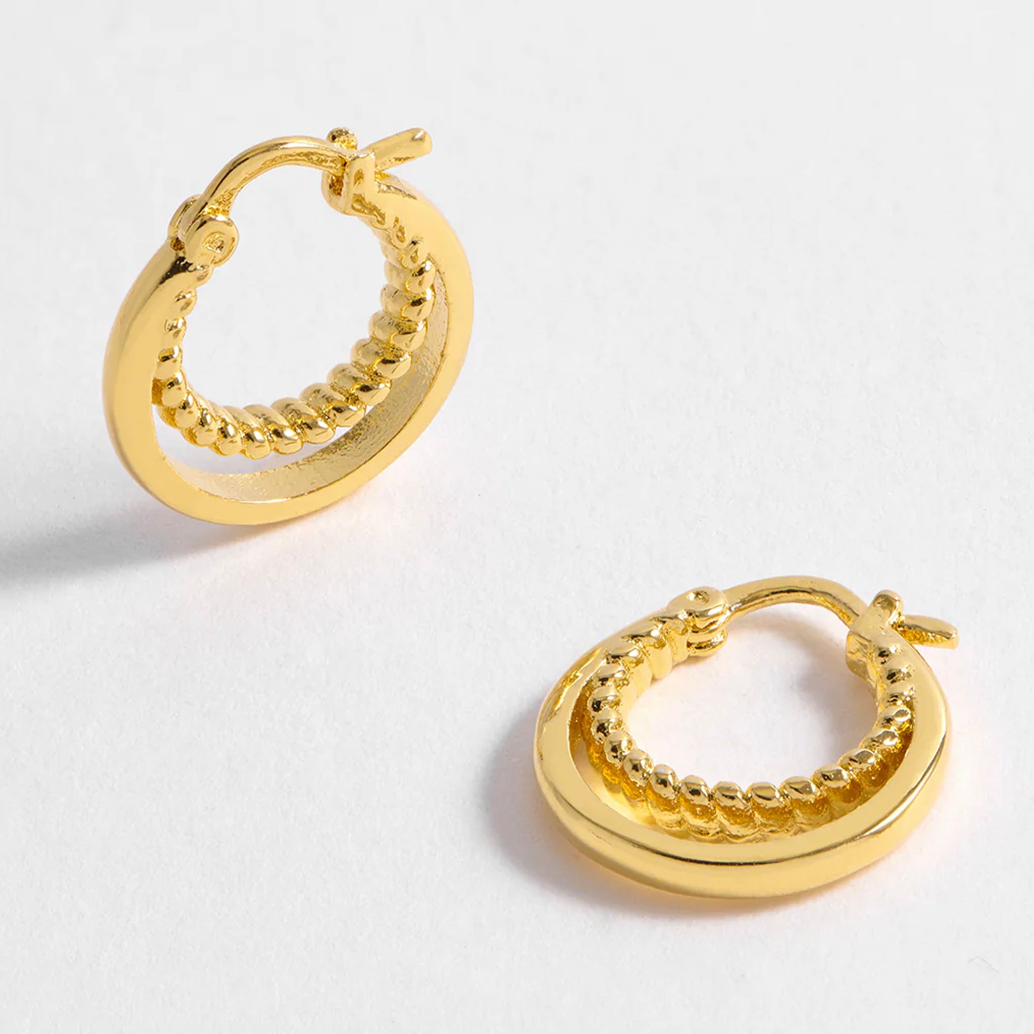 Estella Bartlett Double Twisted Hoop Earrings