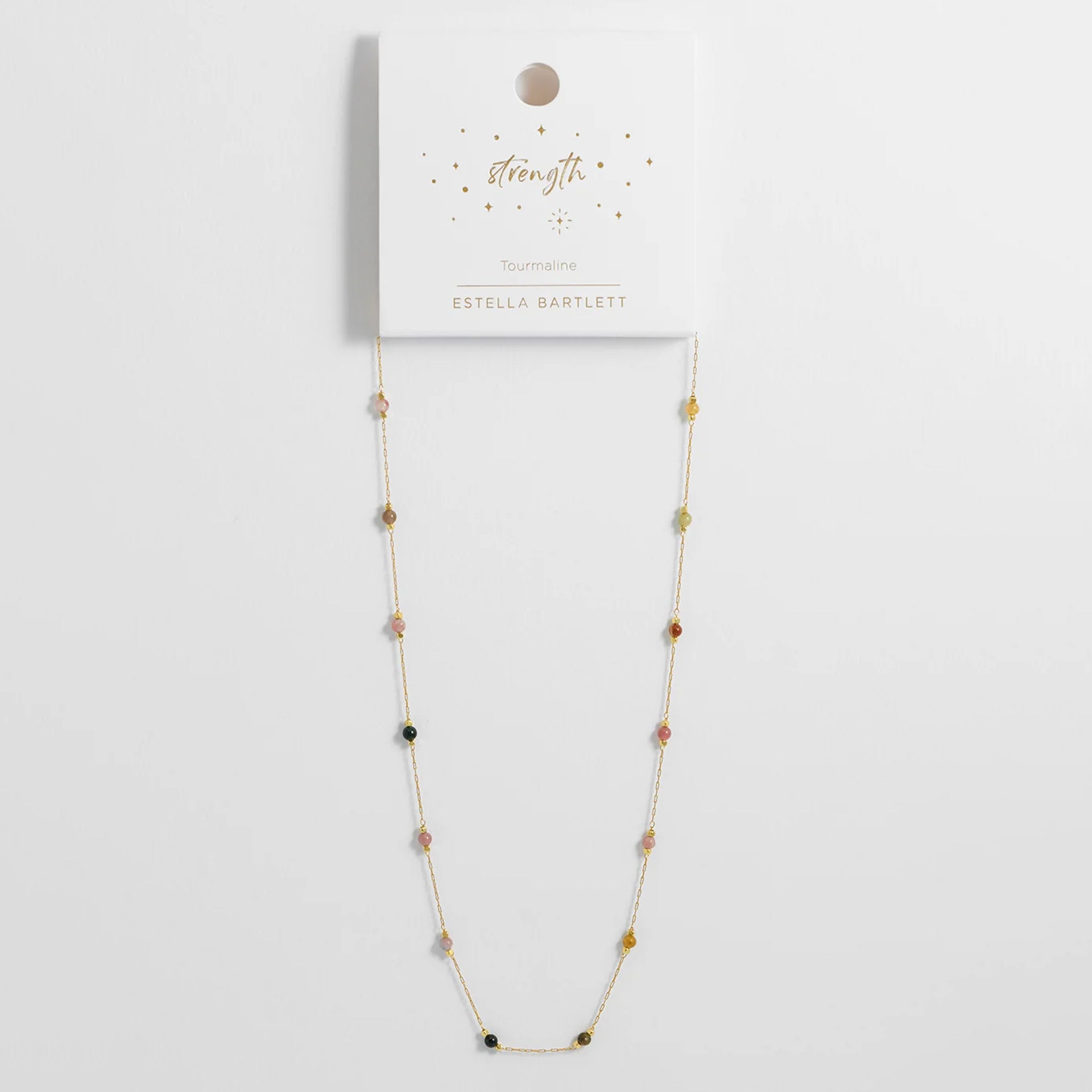 Estella Bartlett Wellness Beaded Chain Necklace - Tourmaline