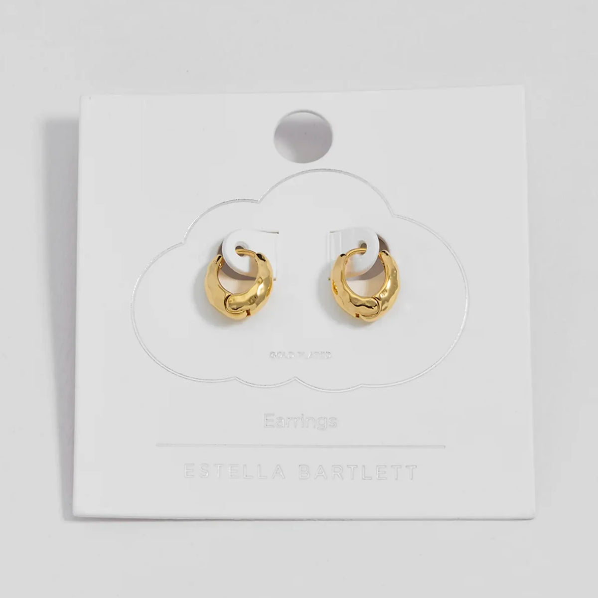 Estella Bartlett Hammered Huggie Hoop Earrings