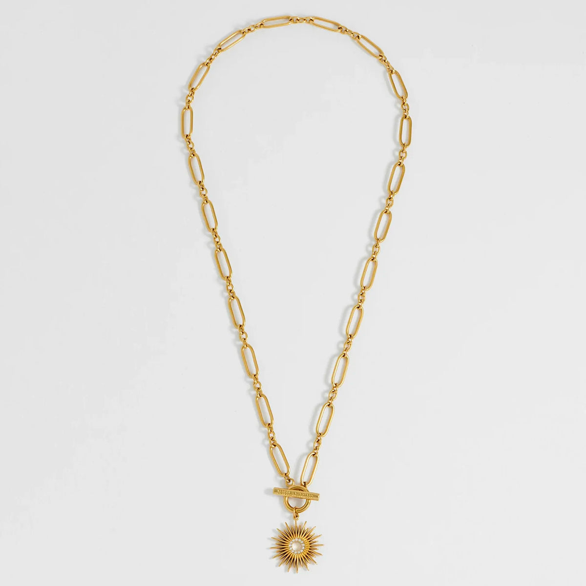 Estella Bartlett The Edit Collection CZ Sunburst T-Bar Necklace