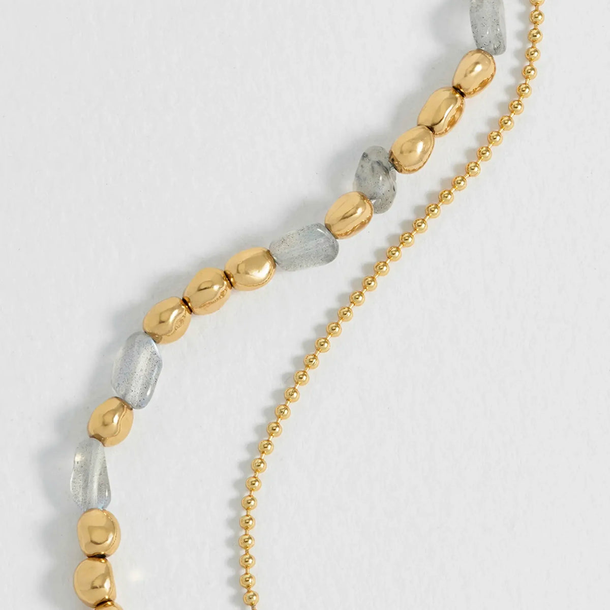 Estella Bartlett The Edit Collection Double Chain Bracelet - Pebble Labradorite