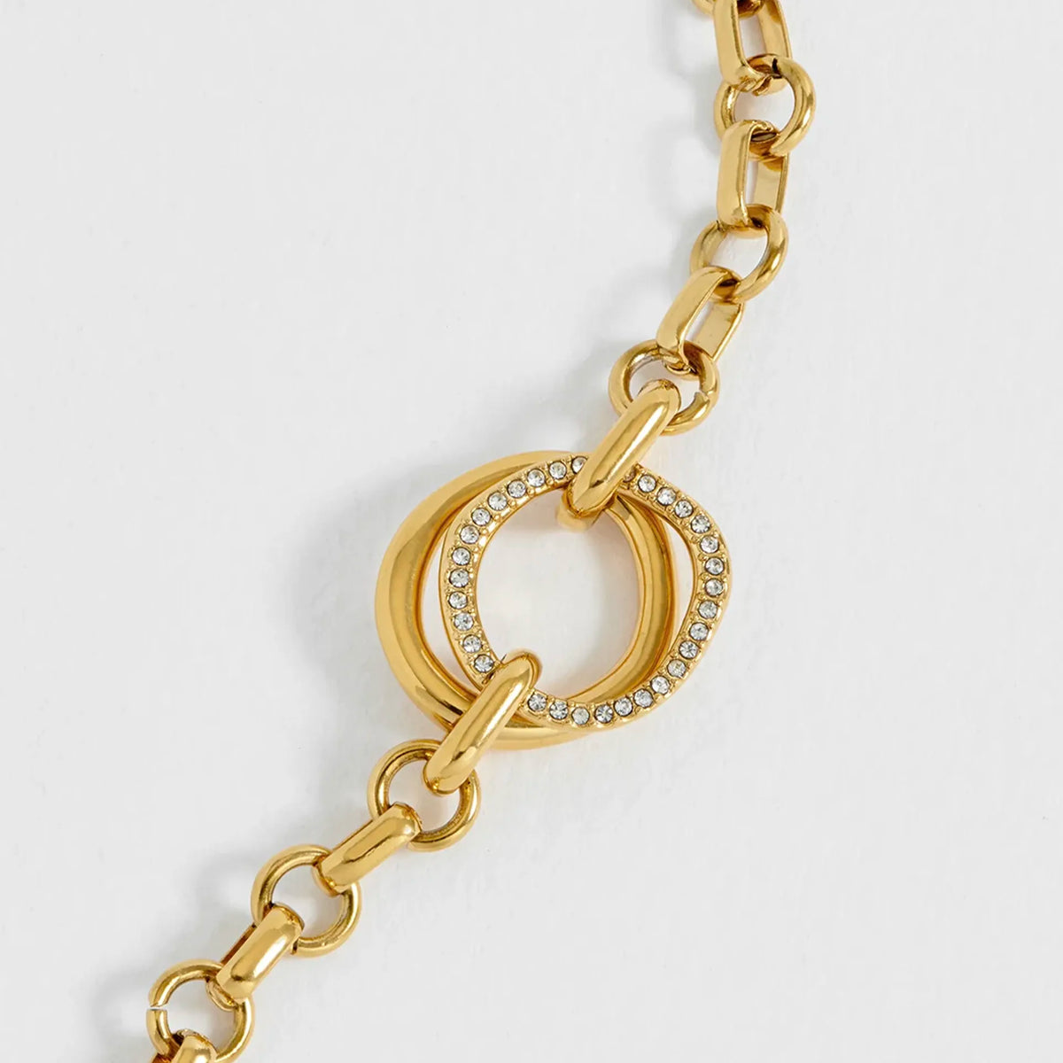 Estella Bartlett The Edit Collection Molten Ring Pave T-Bar Bracelet