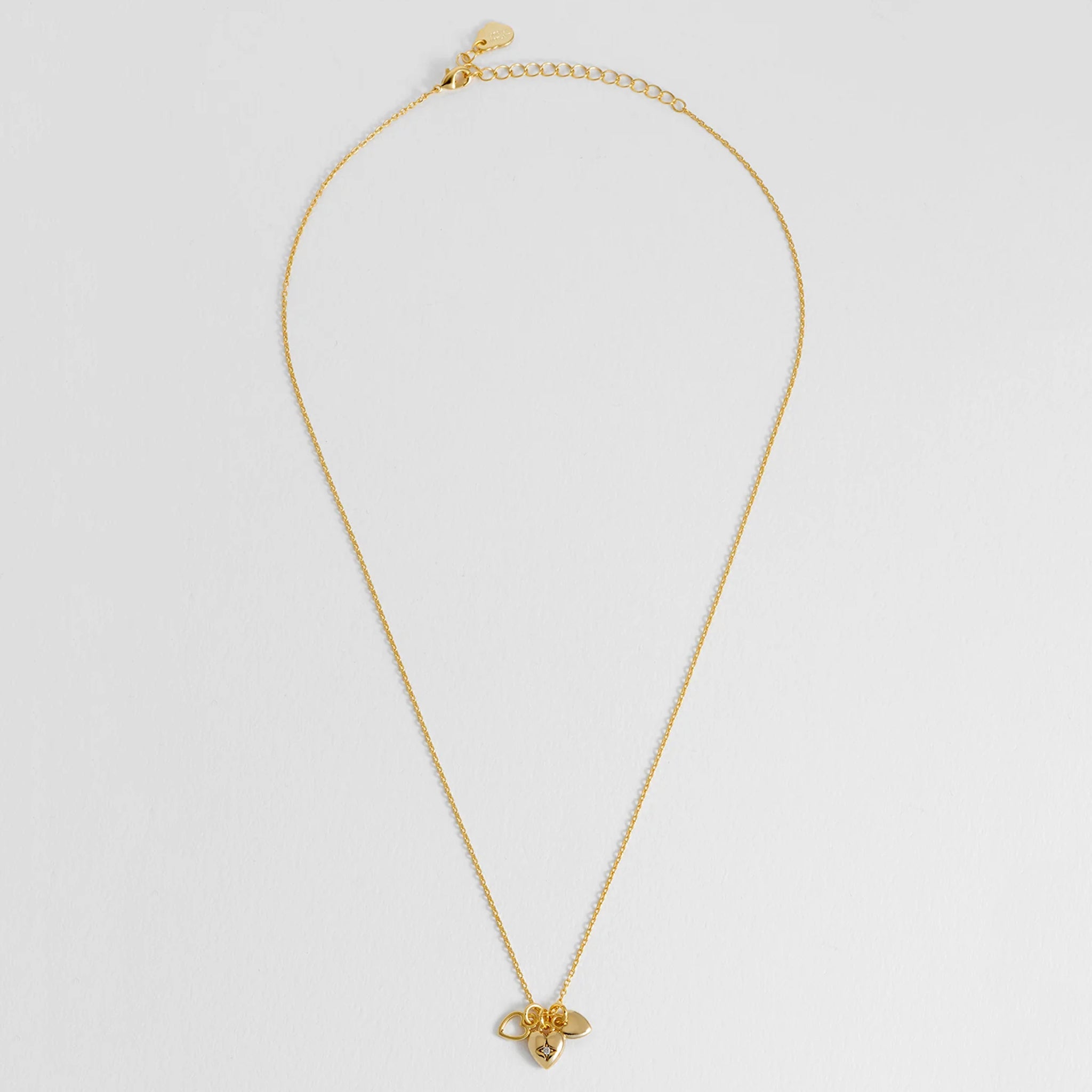 Estella Bartlett Triple Heart Charm Necklace