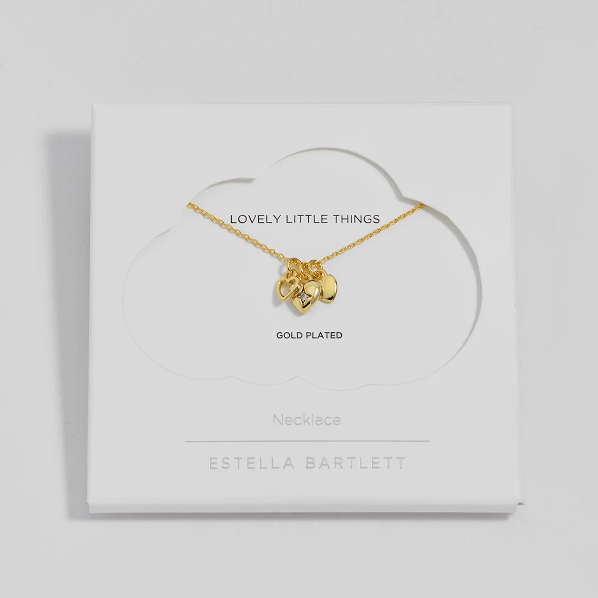 Estella Bartlett Triple Heart Charm Necklace