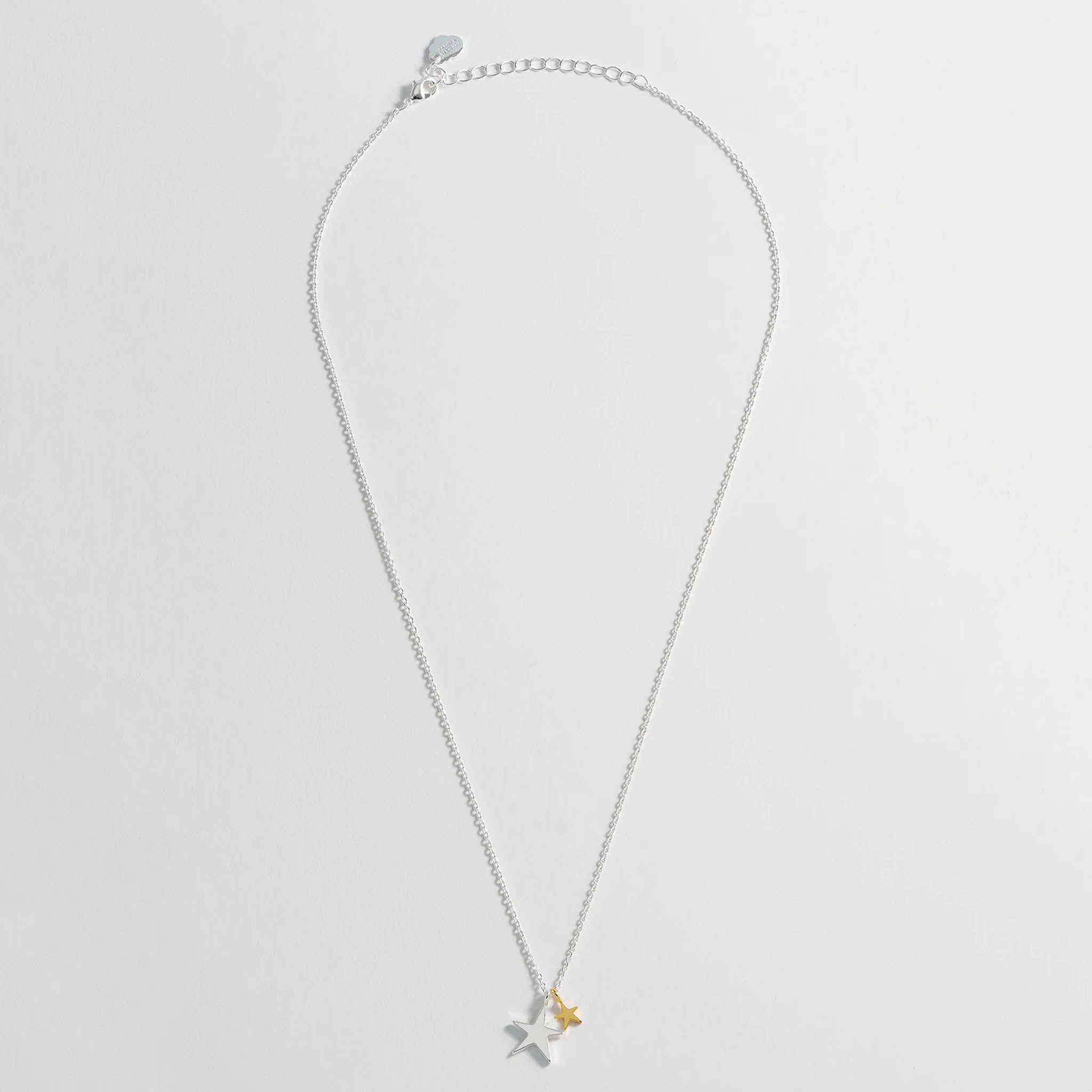Estella Bartlett Two Tone Double Star Necklace