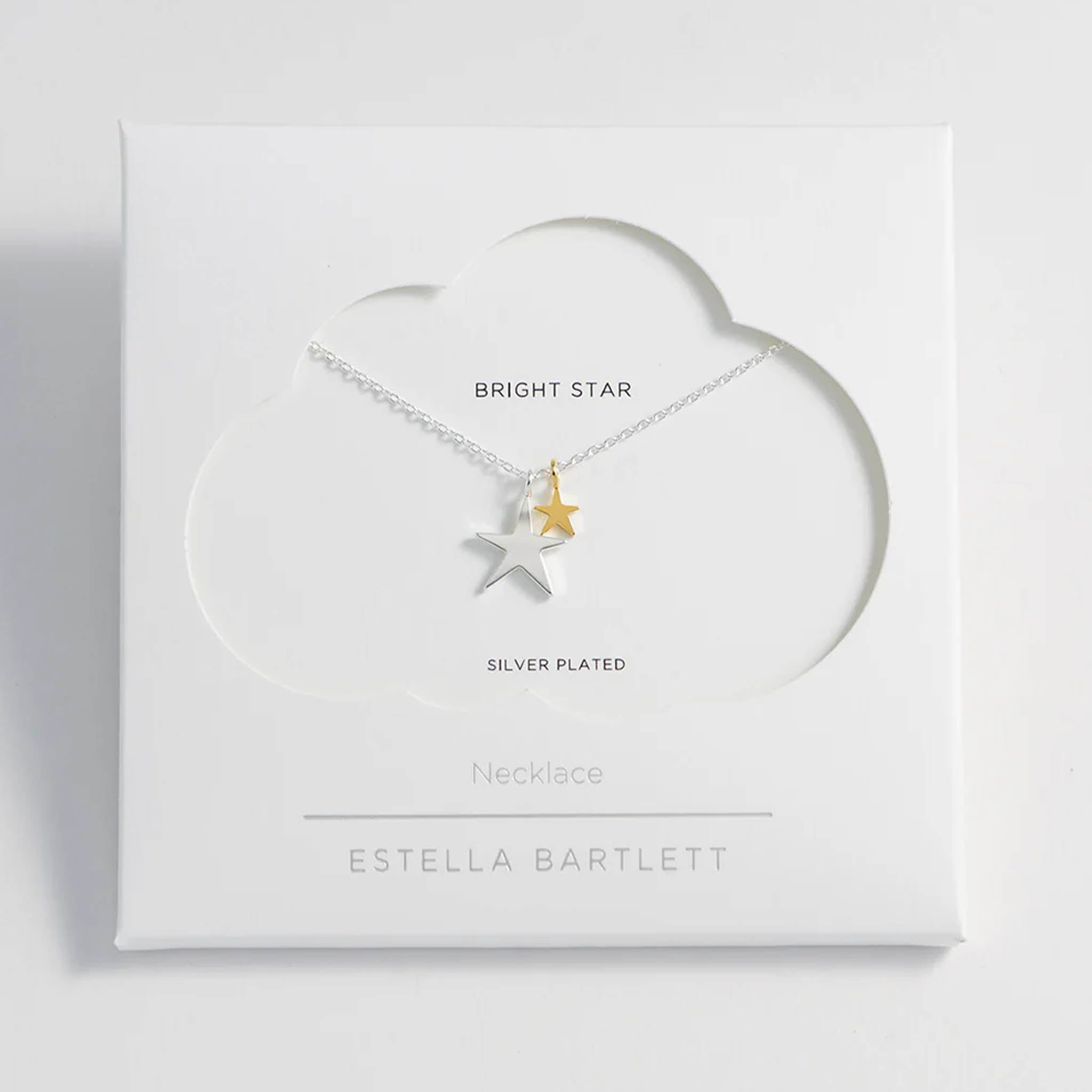 Estella Bartlett Two Tone Double Star Necklace