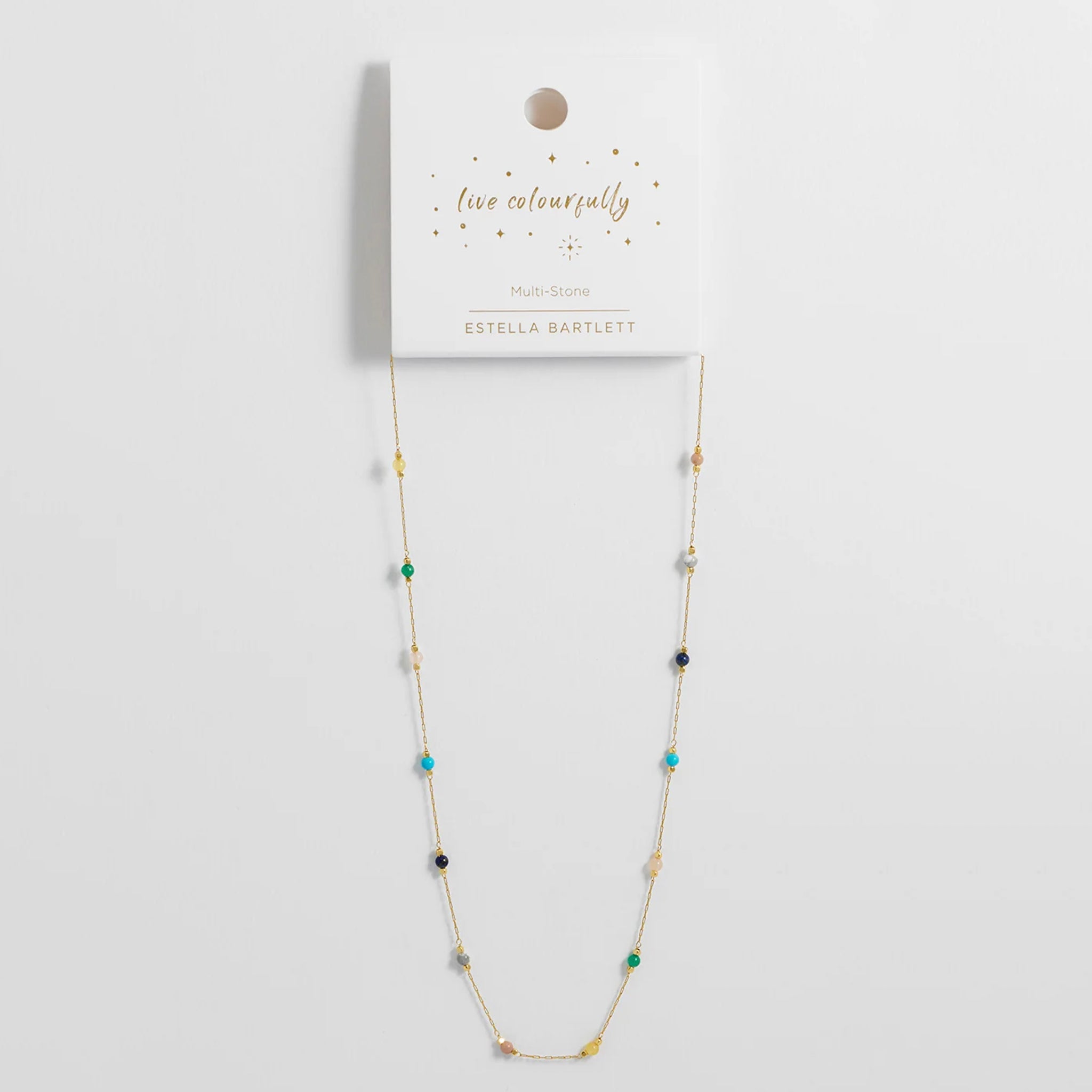 Estella Bartlett Wellness Beaded Chain Necklace - Mixed Stone