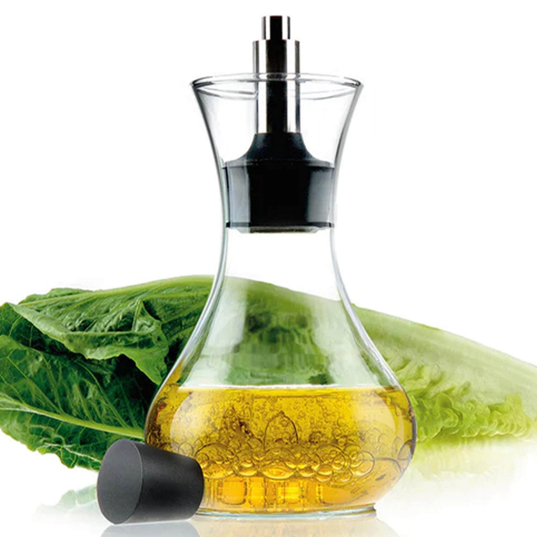 Eva Solo Clear Glass Dressing shaker in a kitchen.
