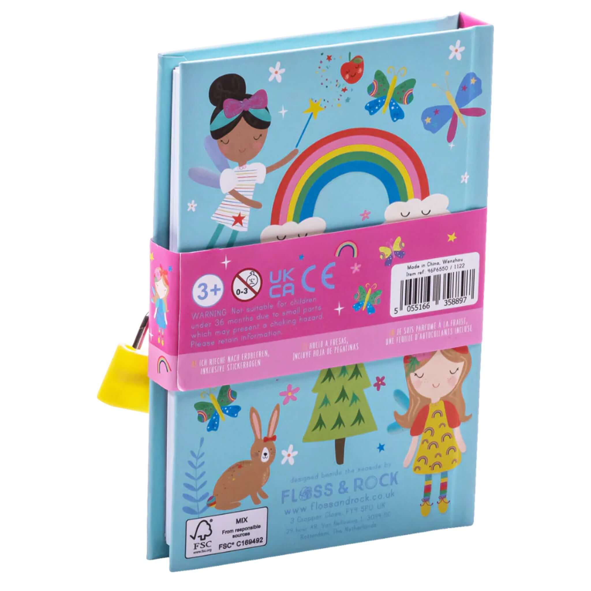 Floss & Rock My Scented Secret Diary - Rainbow Fairy with colorful illustrations and a padlock.