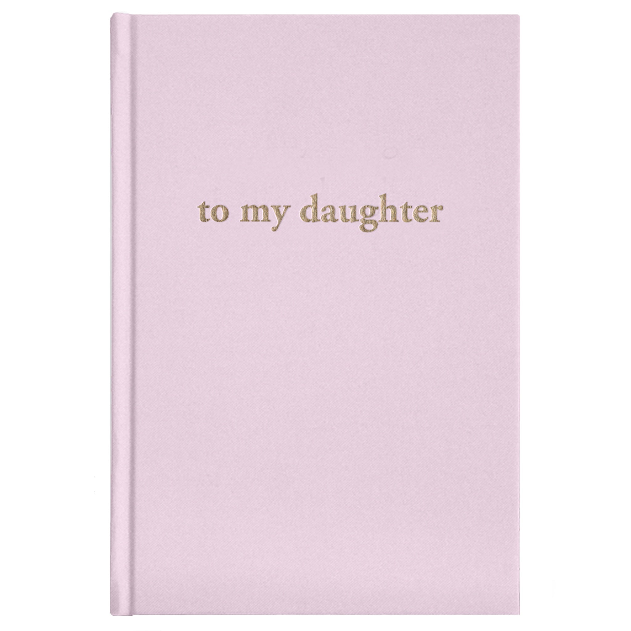 Pink book with 'to my daughter' text on a white background