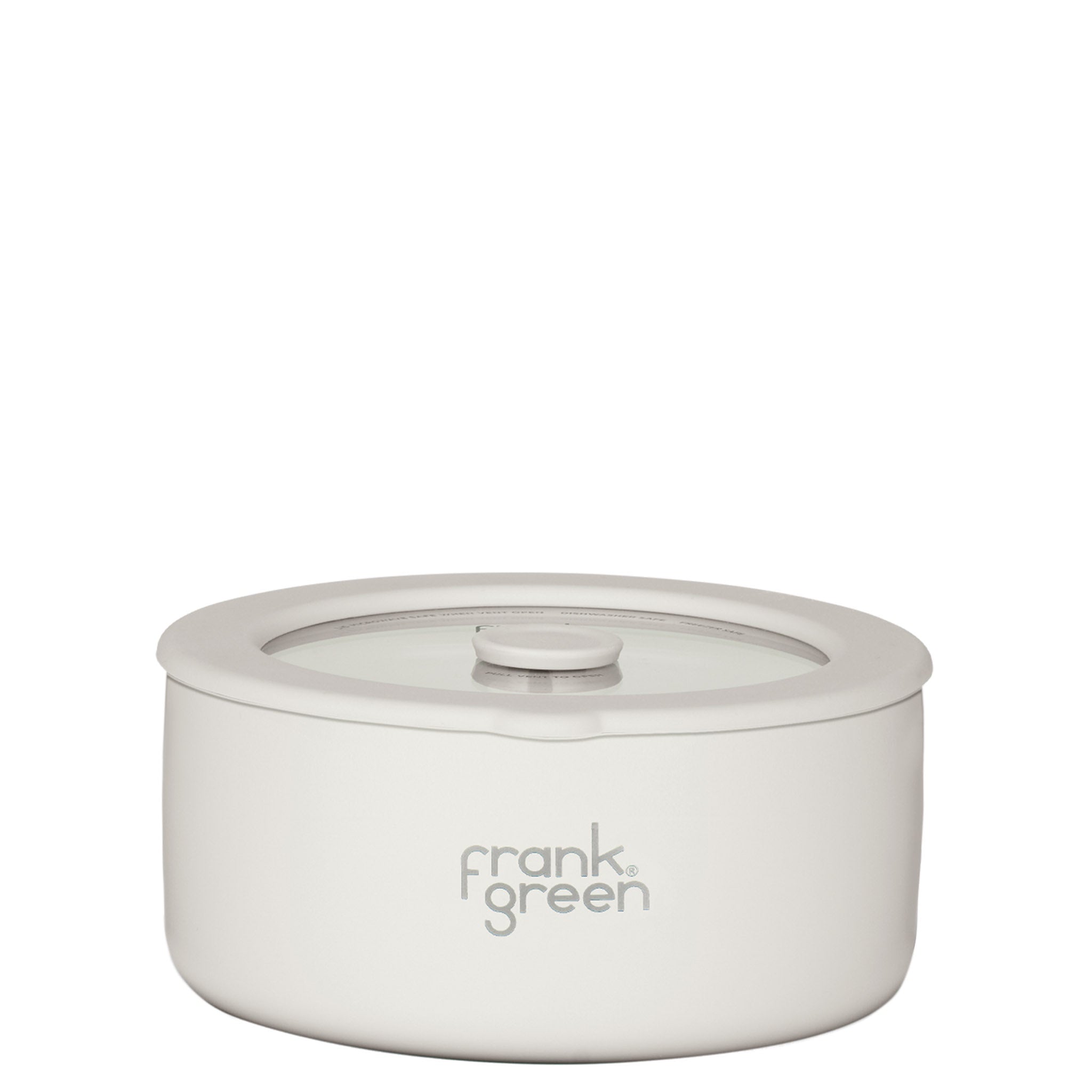 Frank Green Porcelain Food Bowls with Glass Lids Set - Cloud