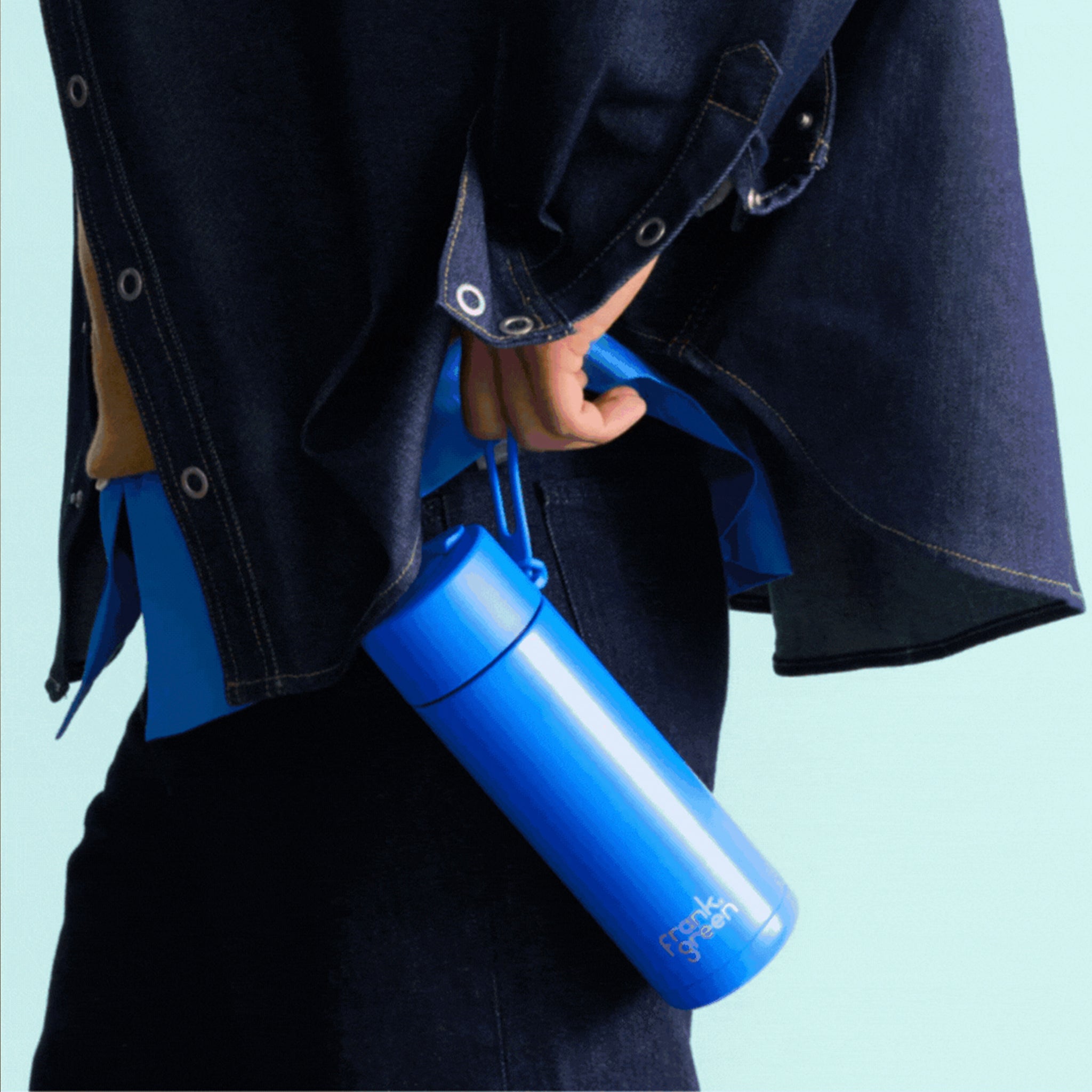 Frank Green 595ml Stainless Steel Ceramic Flip Straw Lid Reusable Bottle - Limited Edition Colours