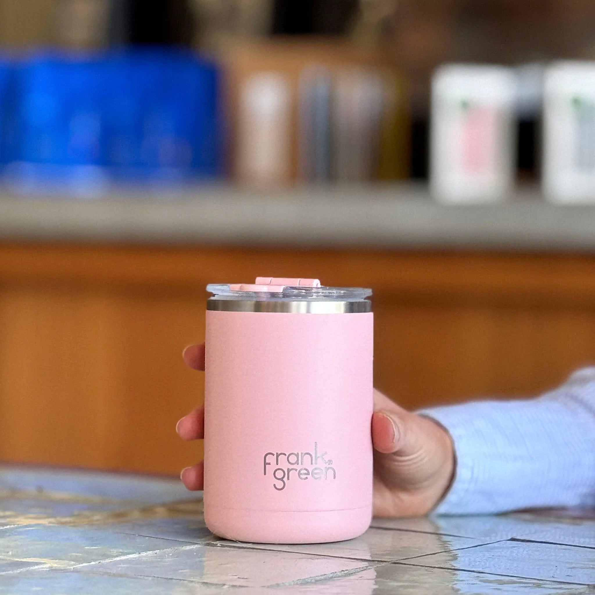 Frank Green Ceramic Coffee Cup with Hinged Lid