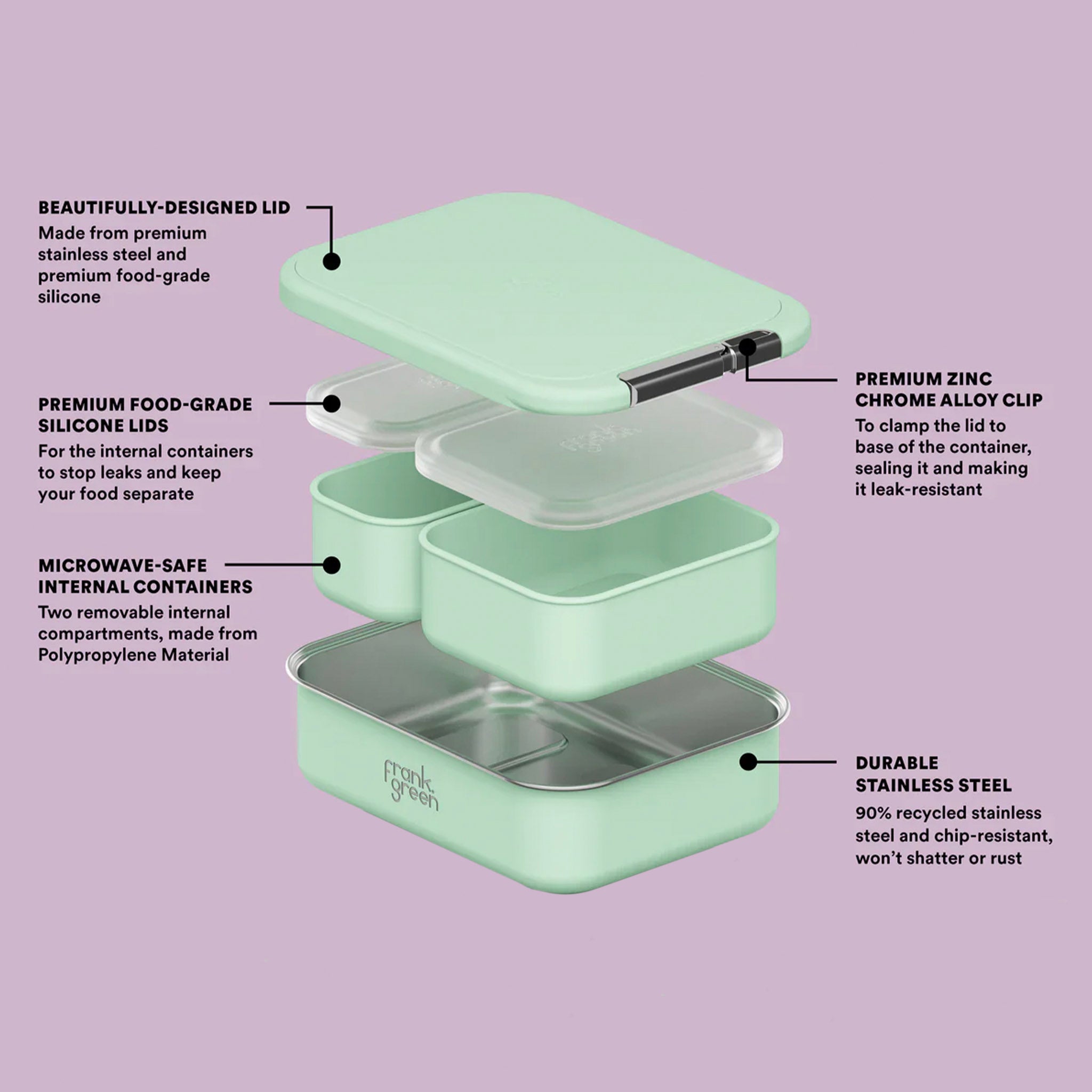 Frank Green Lunch Container - Blushed