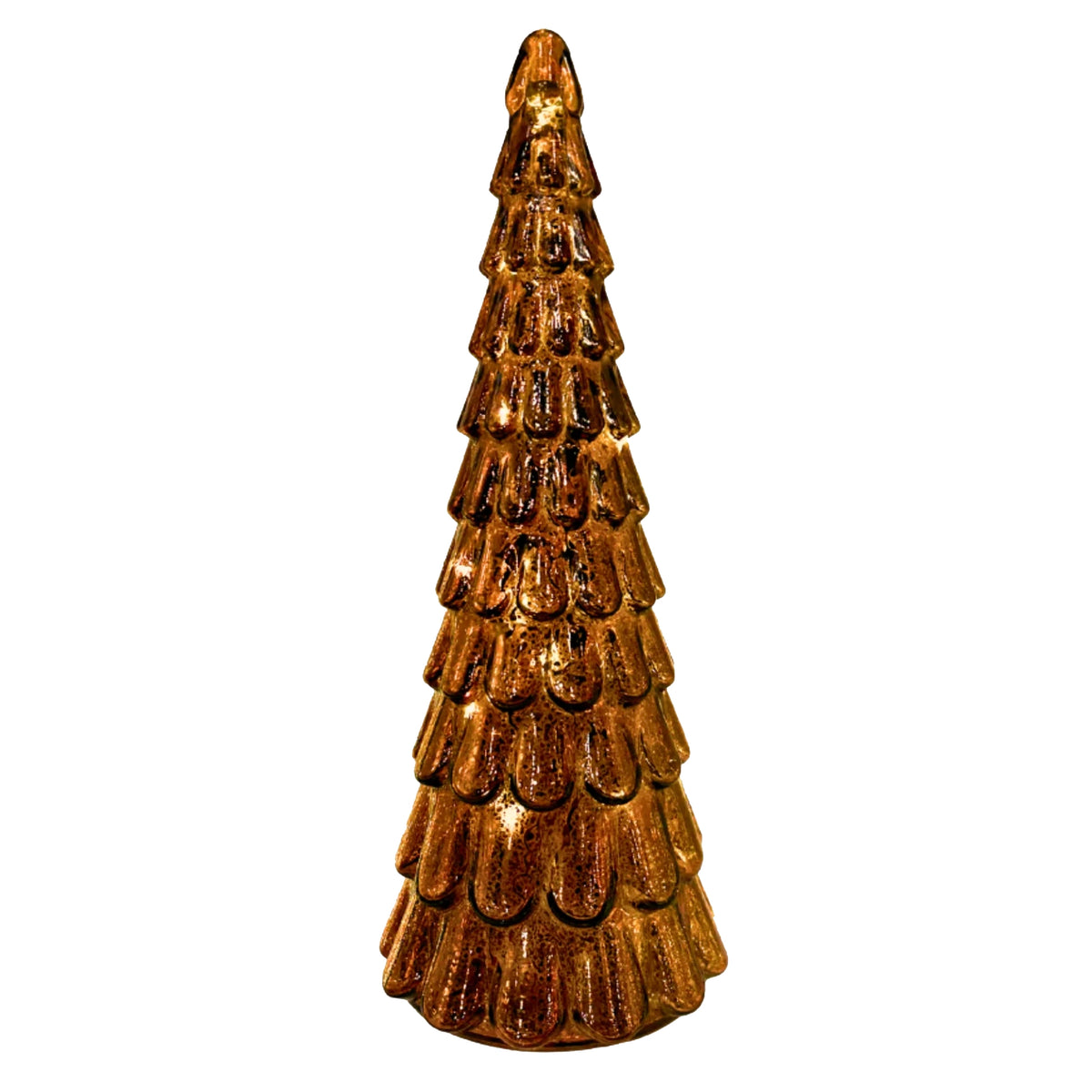Frost Drop LED Table Top Glass Tree - Large Brown