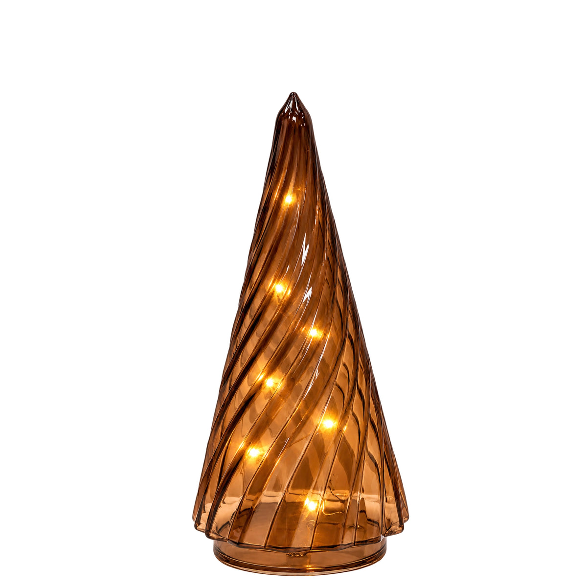 Frost Drop LED Table Top Glass Tree - Medium Espresso