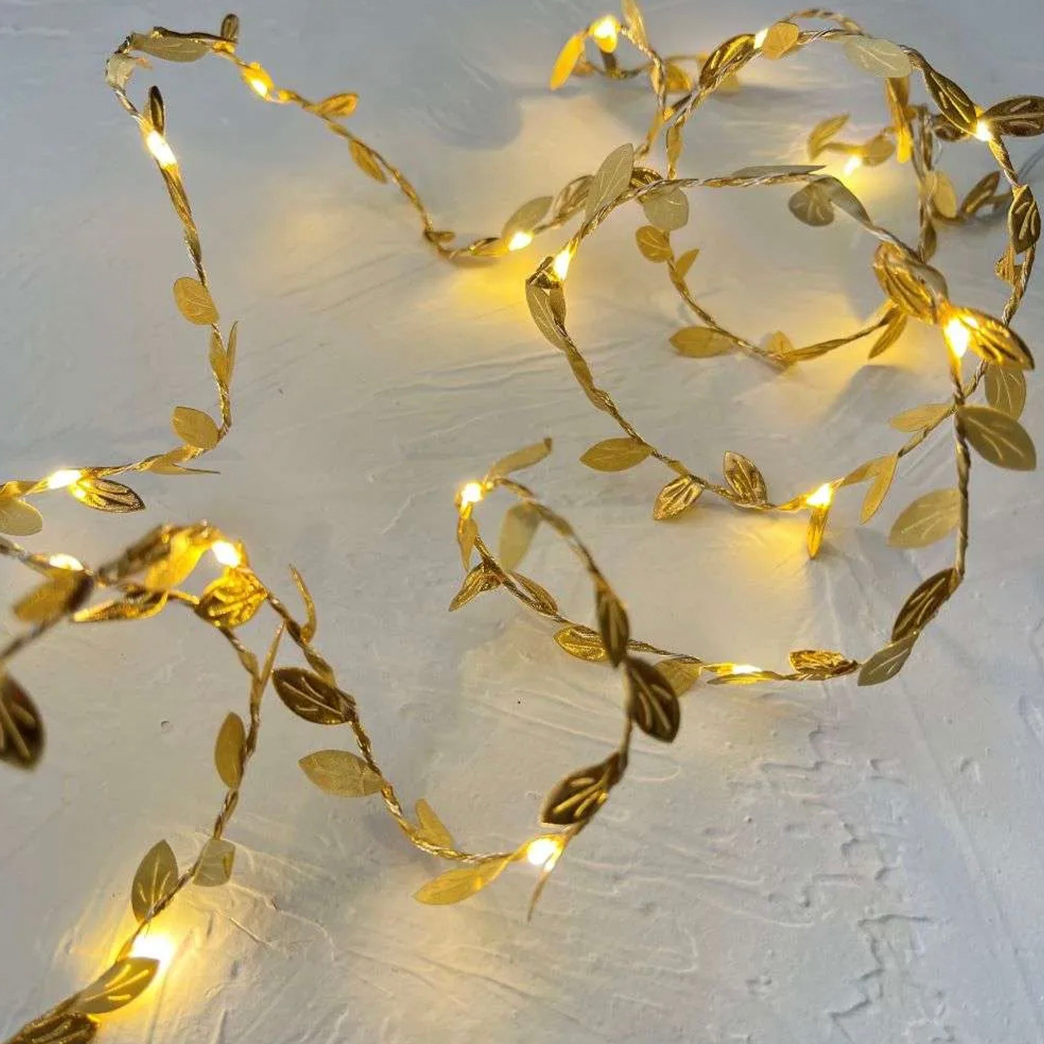 Gold Leaf LED Garland