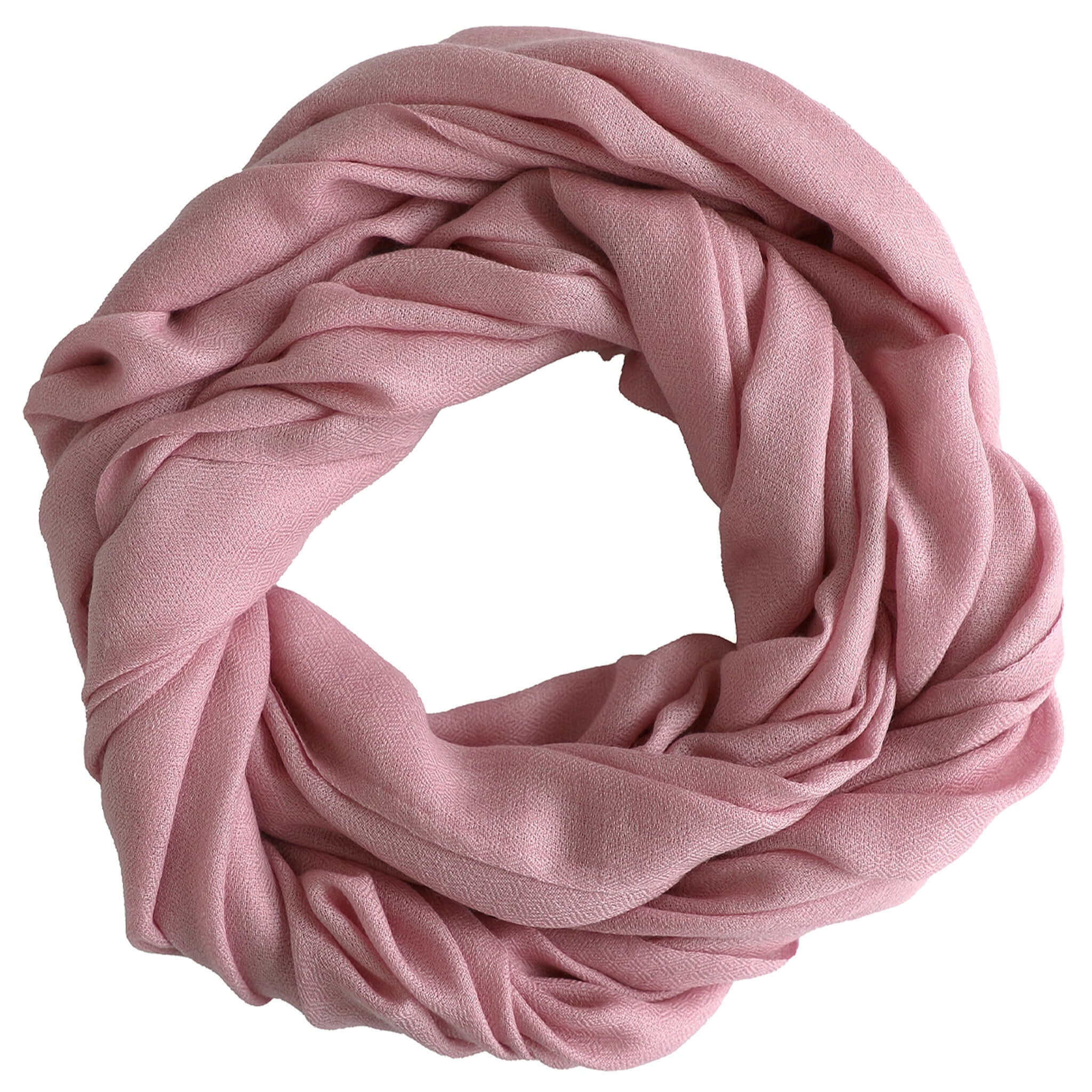 Good & Co Plain Wool Scarf - Dusty Pink, lightweight luxury scarf in a delicate diamond weave.