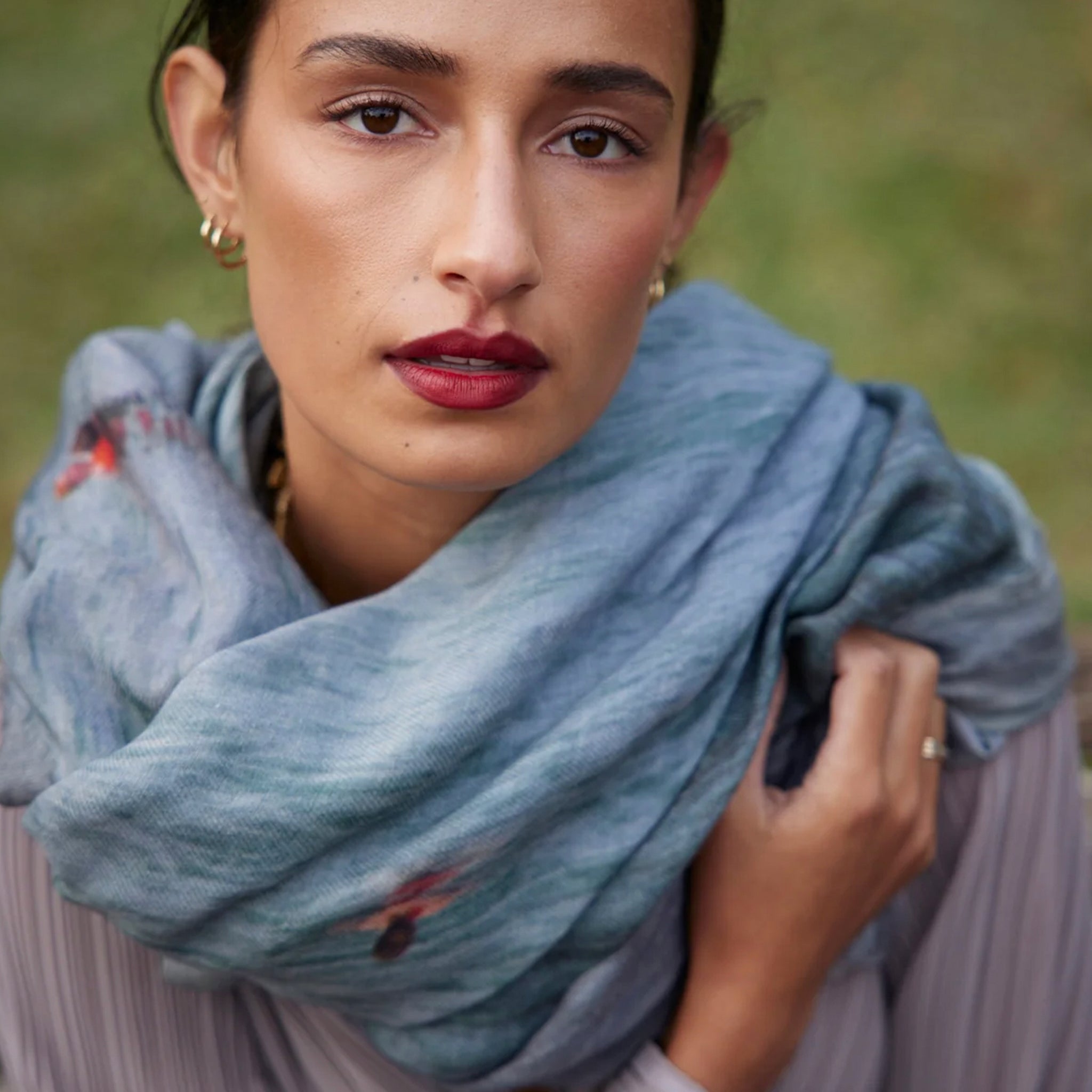 Good & Co Oversized Wool Scarf - The Swimmers